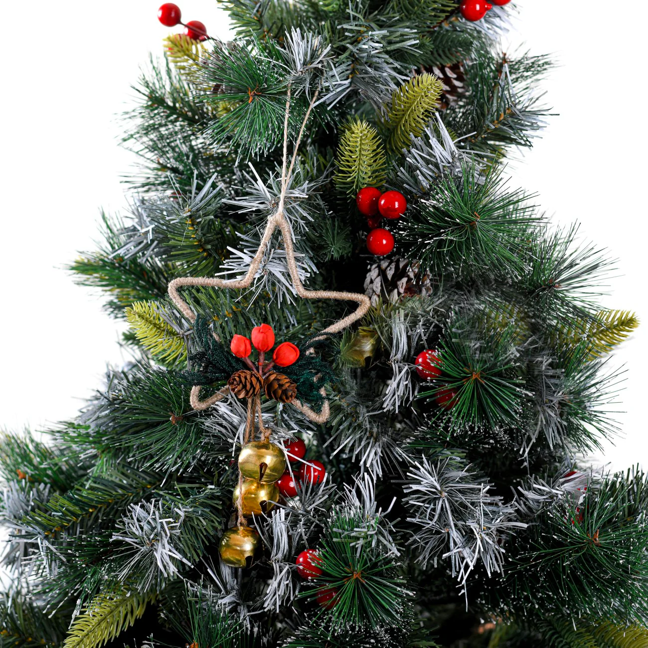 Sustainable Star Shaped Christmas Ornaments Set of 4 - Image 2