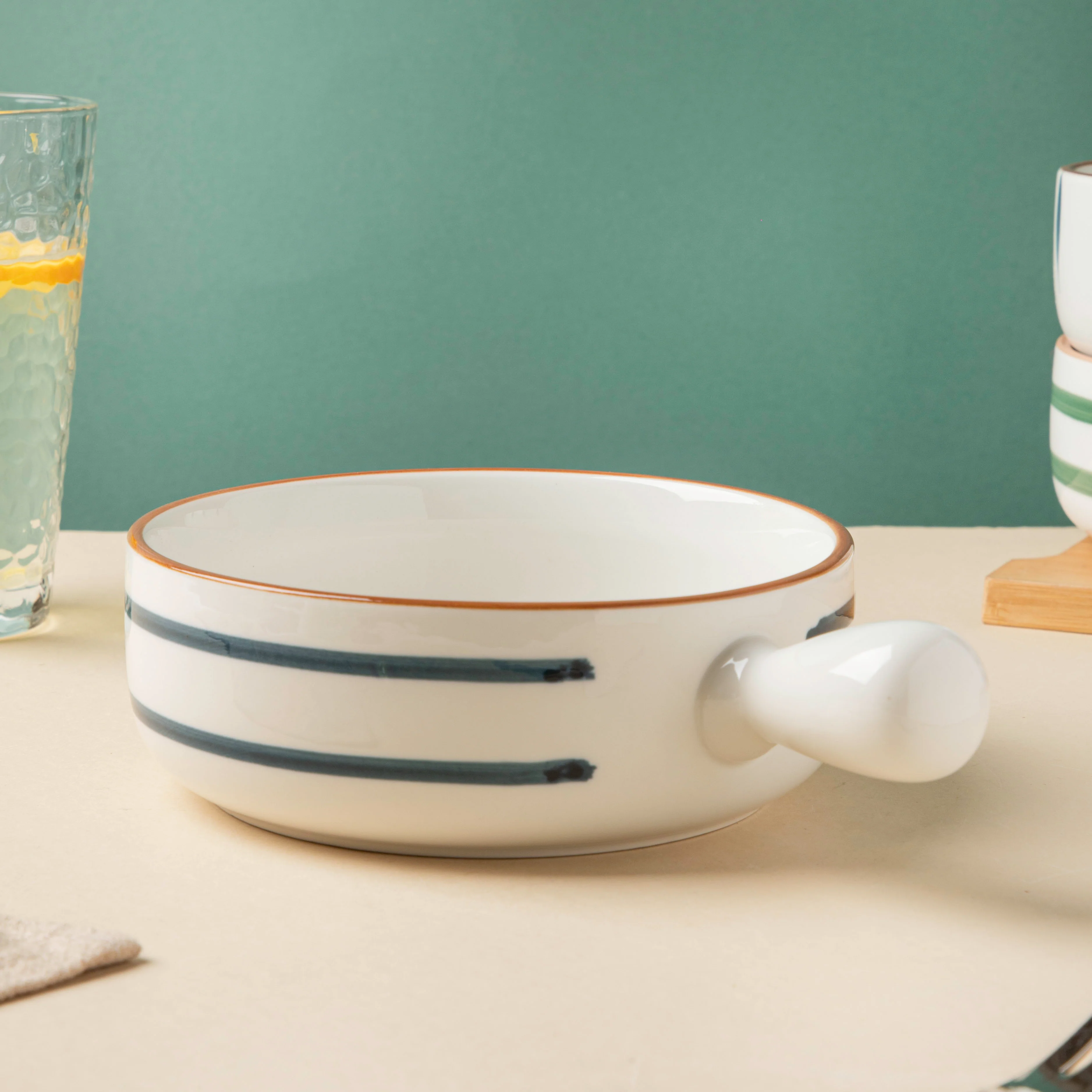 Swirl Baking Bowl With Handle Blue - Image 4
