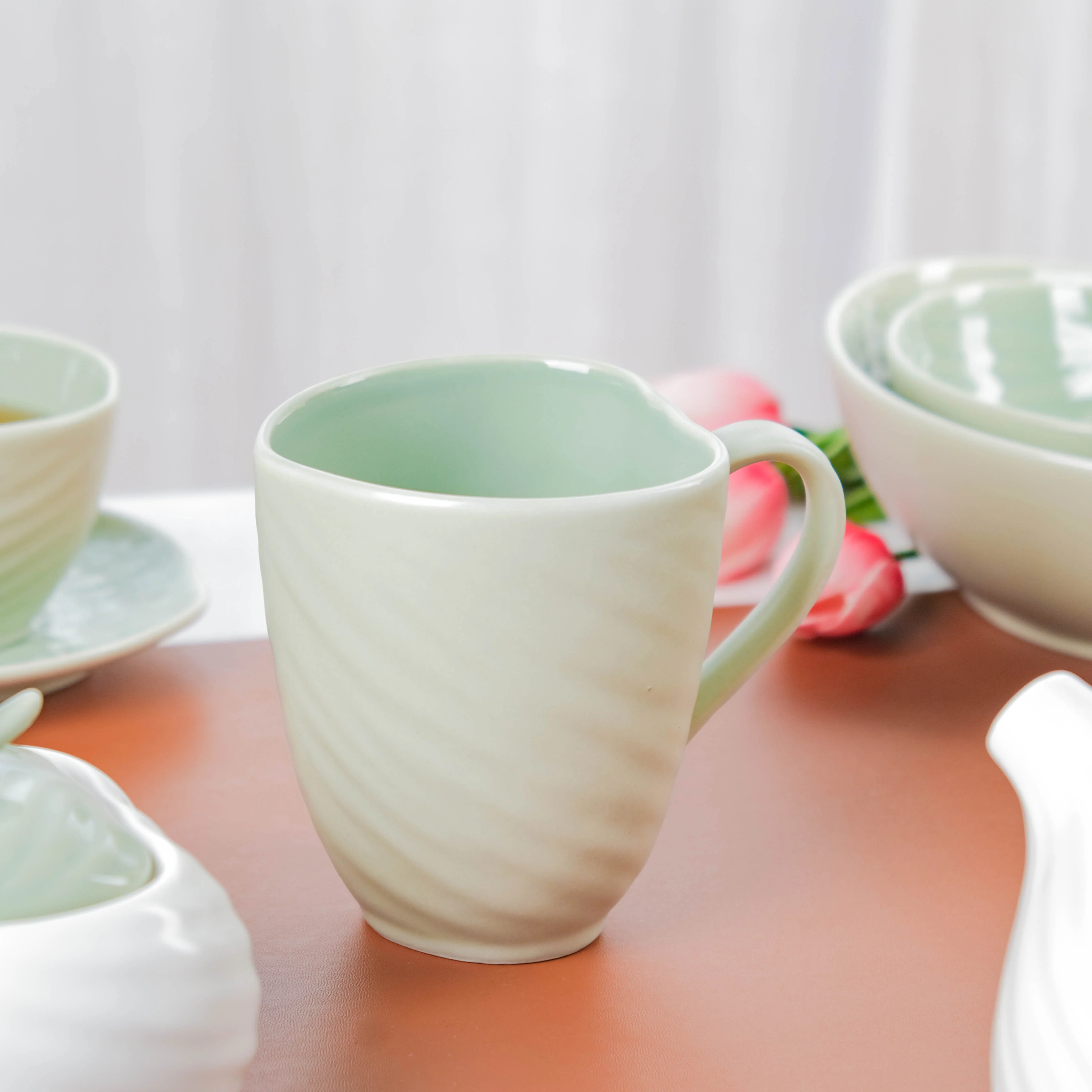 Taro Leaf Green Coffee Mug - Image 7
