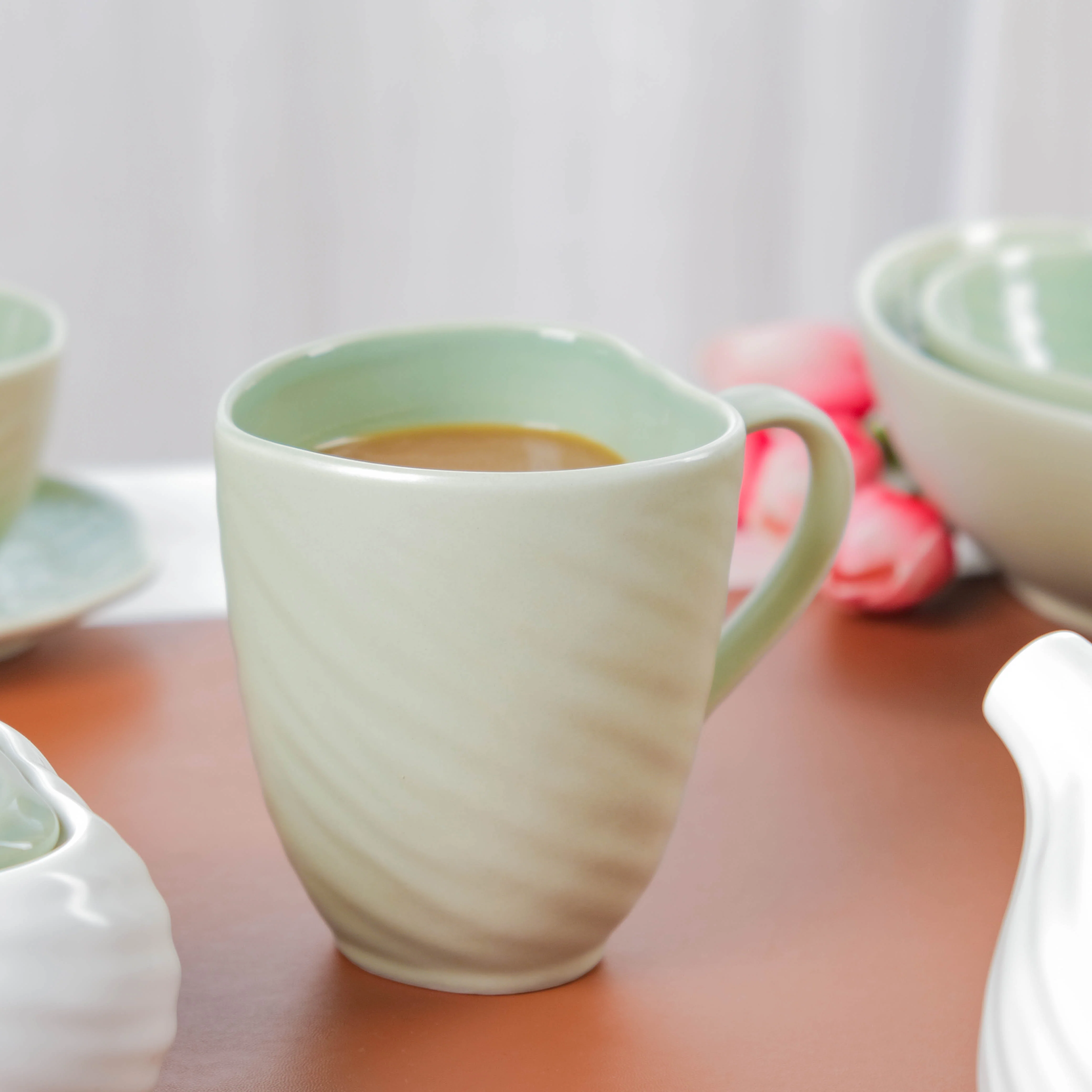 Taro Leaf Green Coffee Mug - Image 9