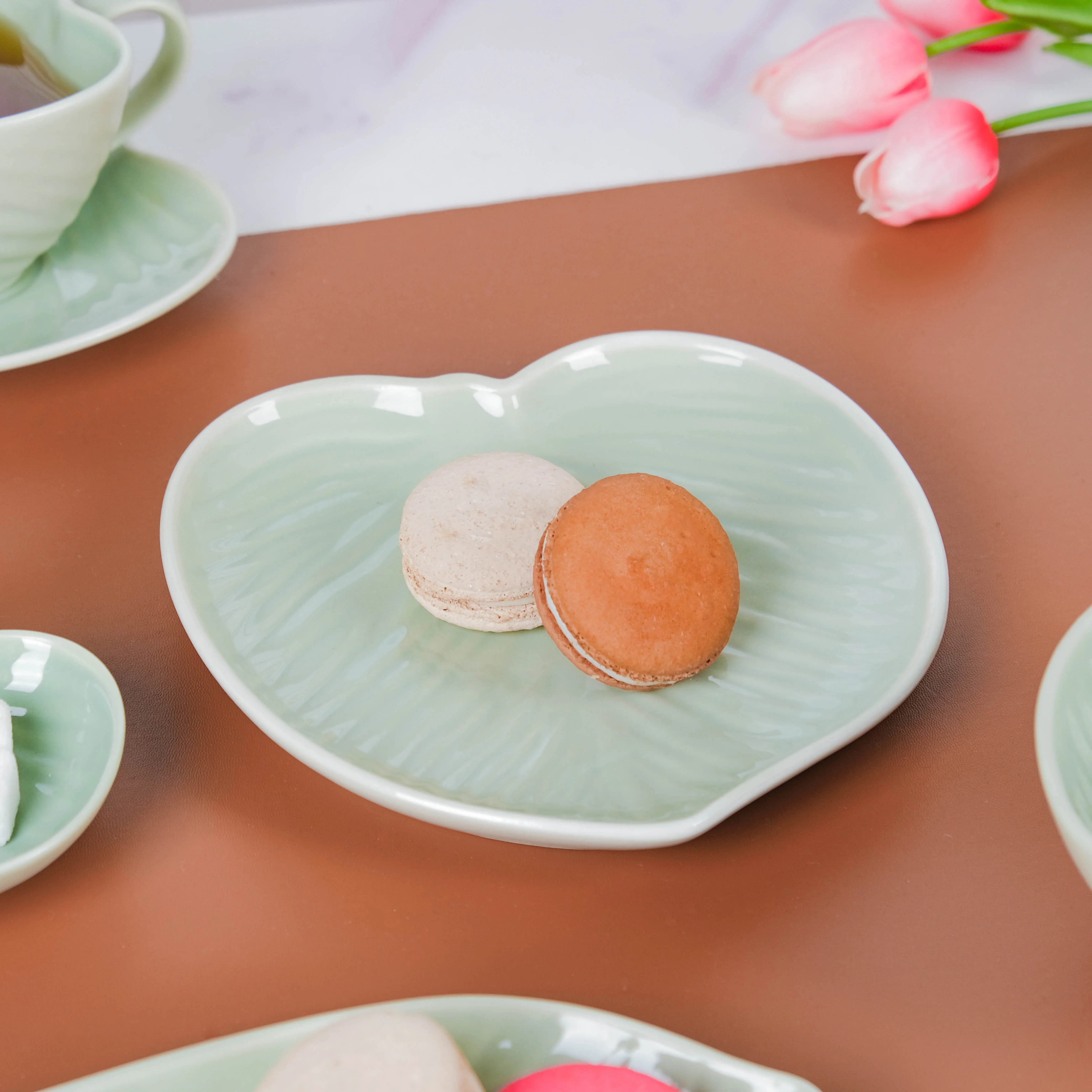 Taro Leaf Small Snack Plate 7 Inch - Image 10
