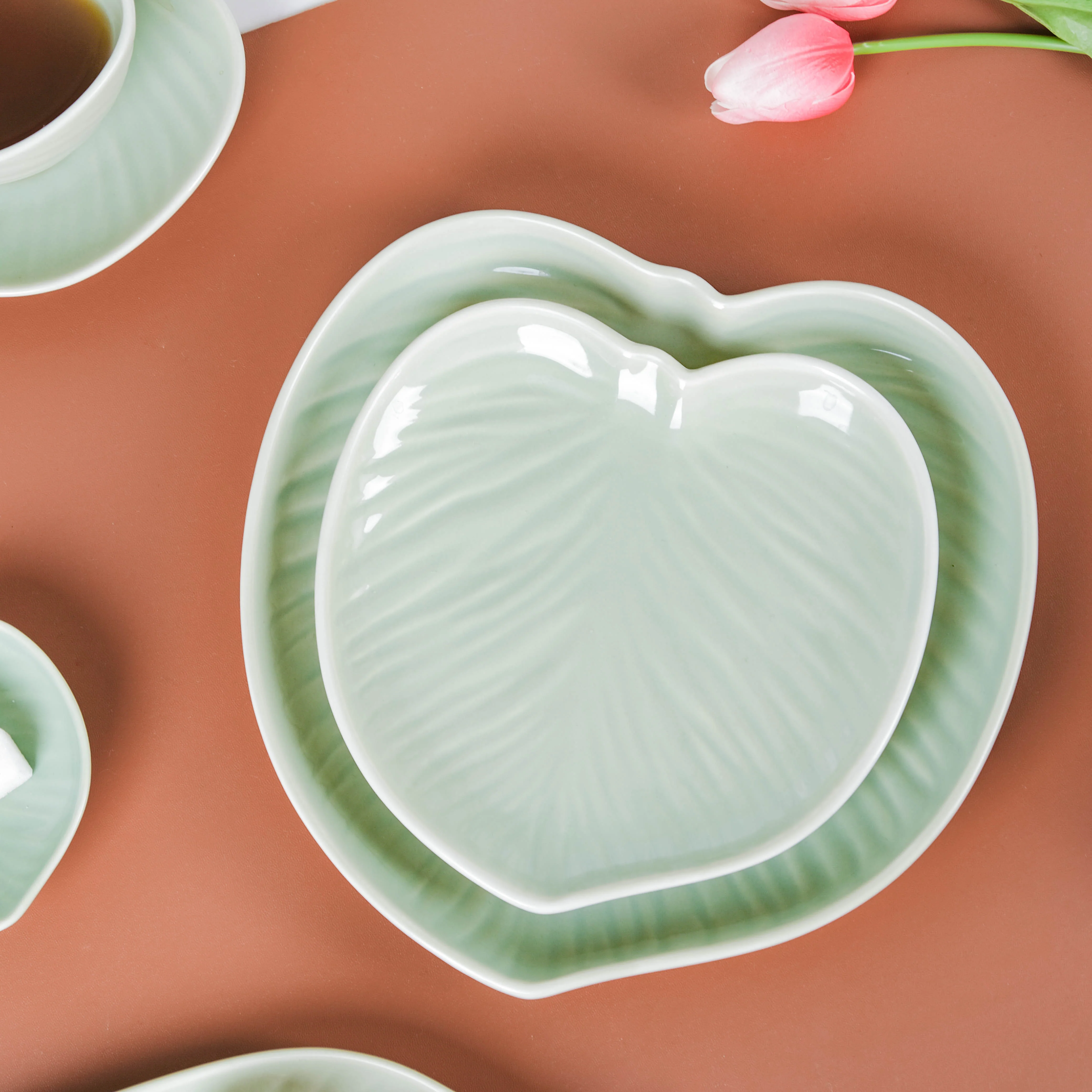 Taro Leaf Small Snack Plate 7 Inch - Image 12