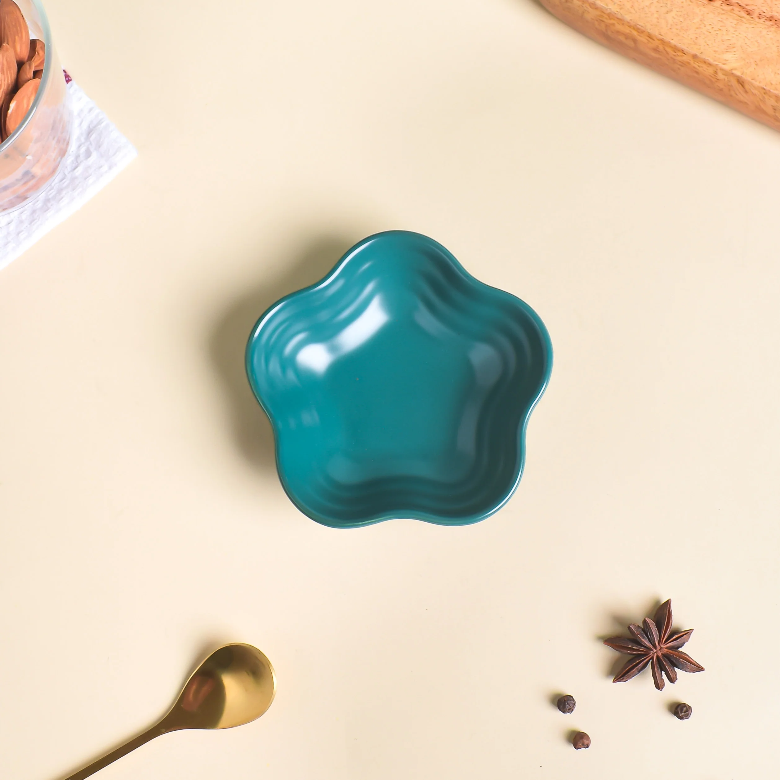 Teal Tantrum Floral Dip Bowl - Image 3