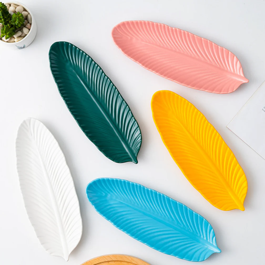 Teal Tantrum Leaf Platter - Image 6
