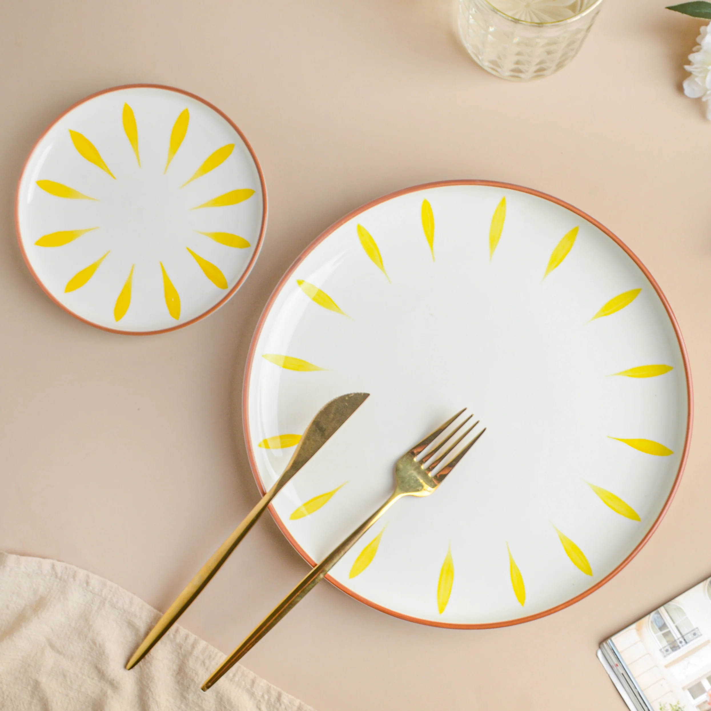 Teardrop Dinner Plate Yellow 10 Inch - Image 7