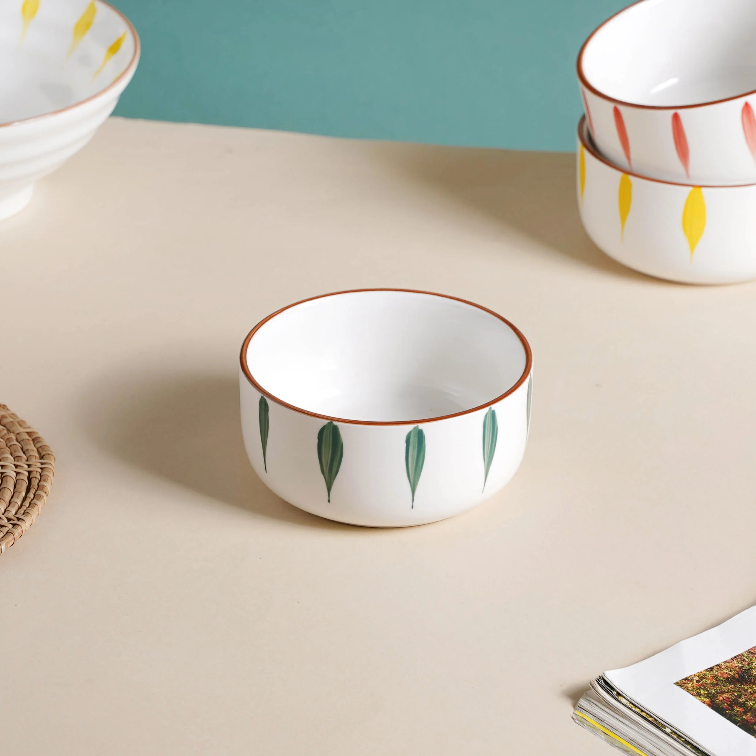 Teardrop Green 21 Piece Dinner Set For 6 - Image 12