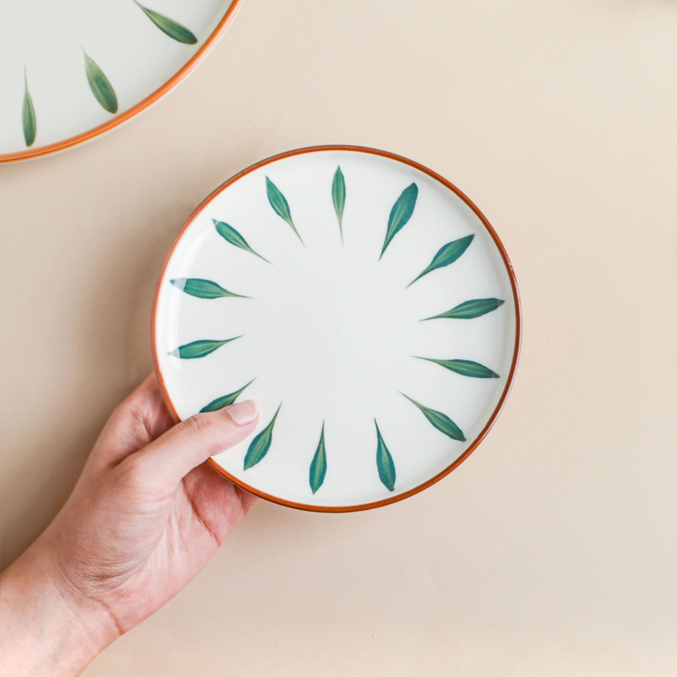 Teardrop Snack Plate Green 6 Inch - Image 2