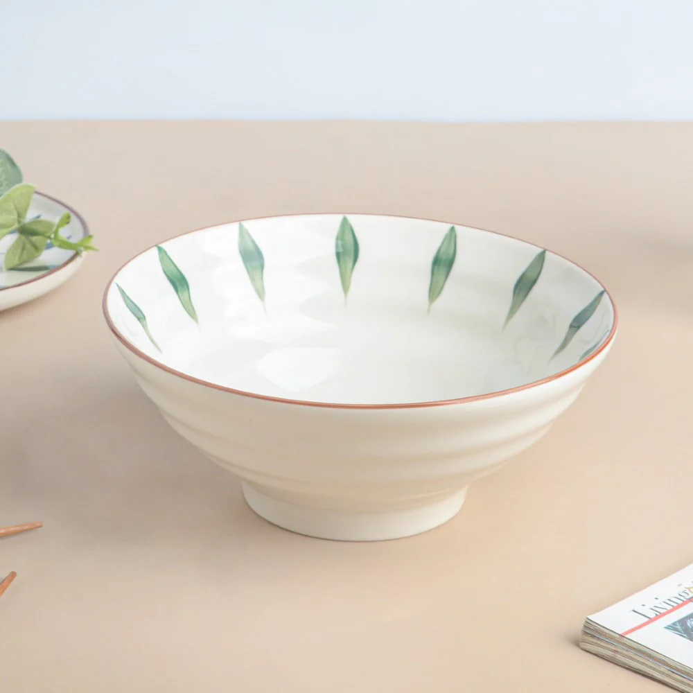 Teardrop Textured Ramen Bowl Green 550 ml - Image 6