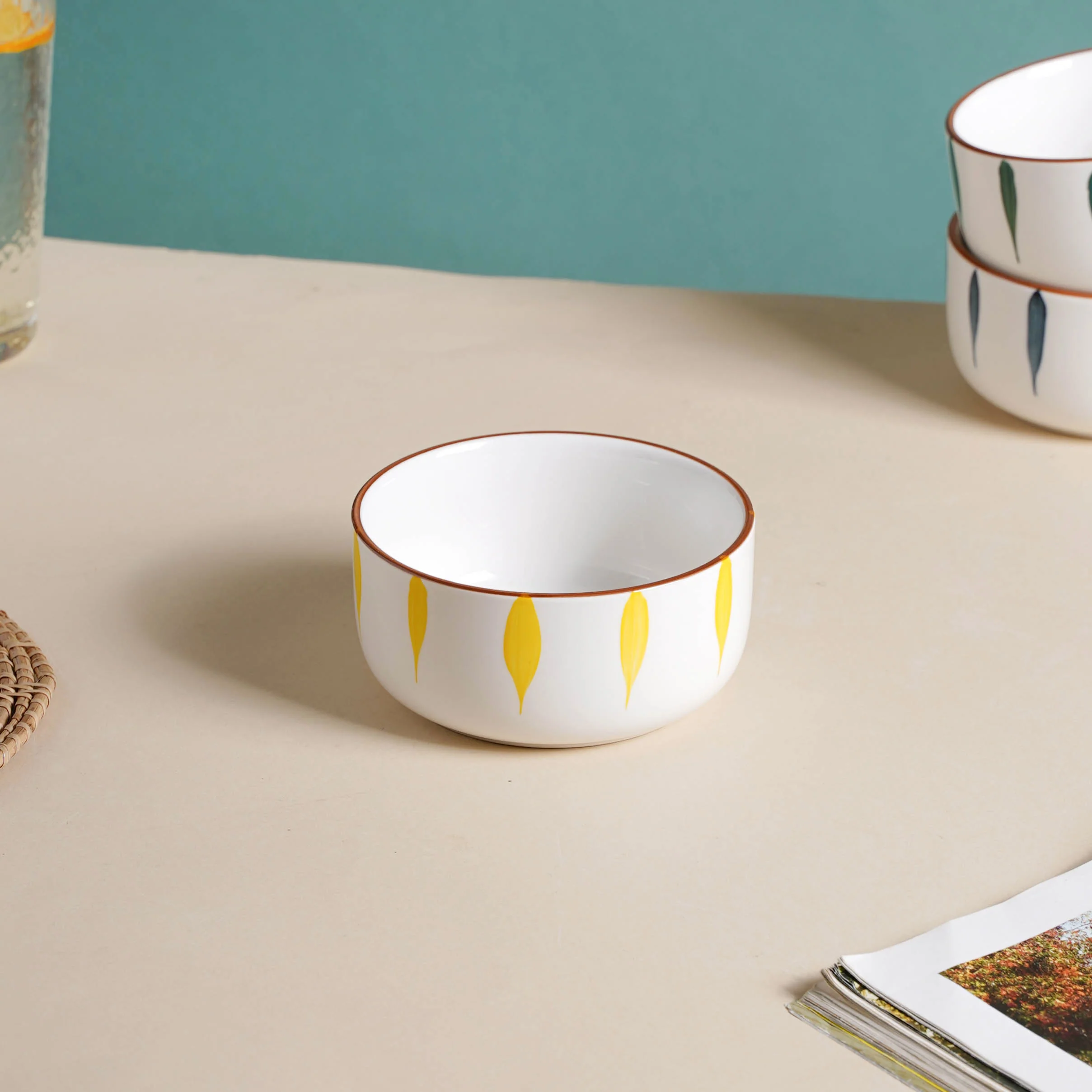 Teardrop Yellow 21 Piece Dinner Set For 6 - Image 11