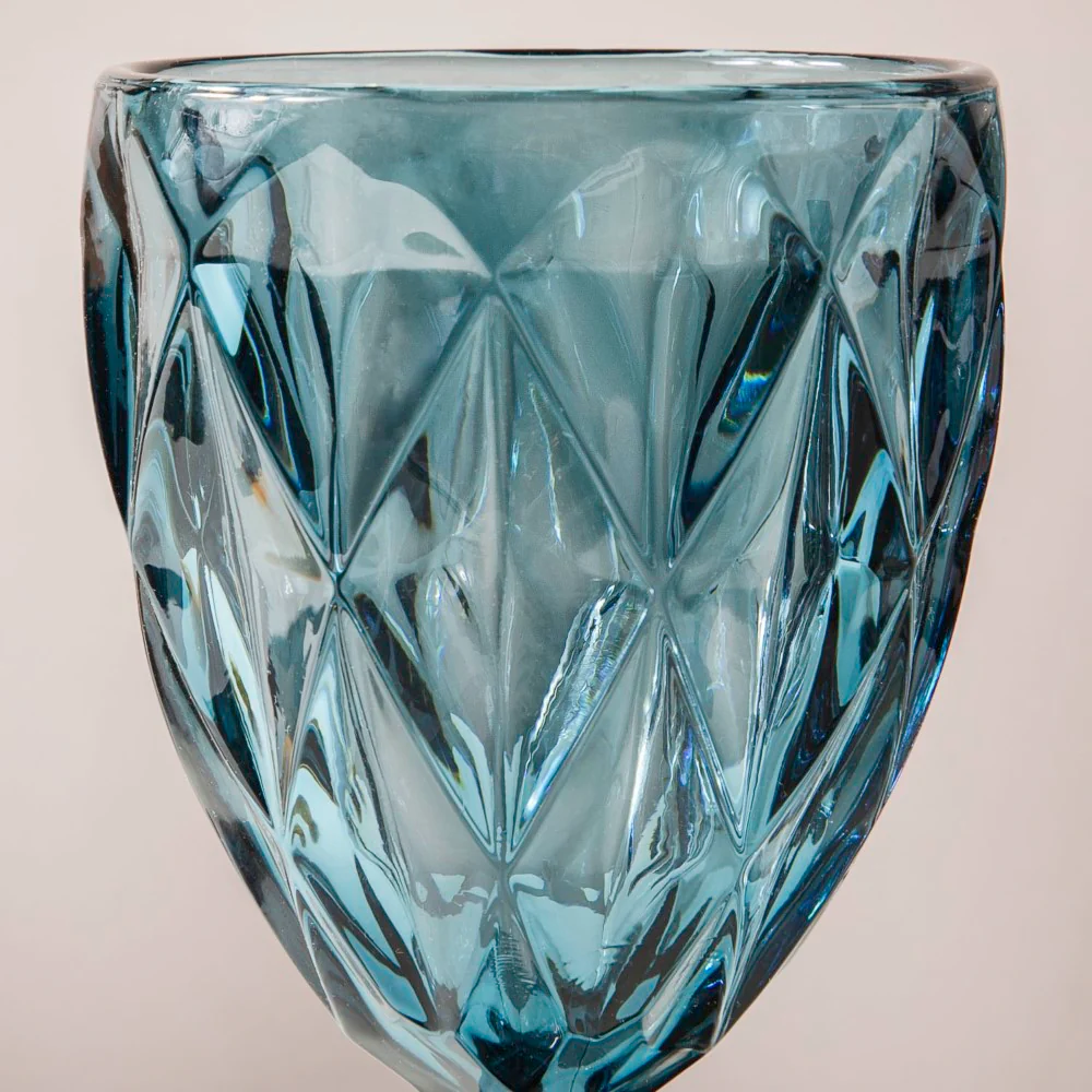 Textured Drinkware Glass Blue Set Of 6 300 ml - Image 5