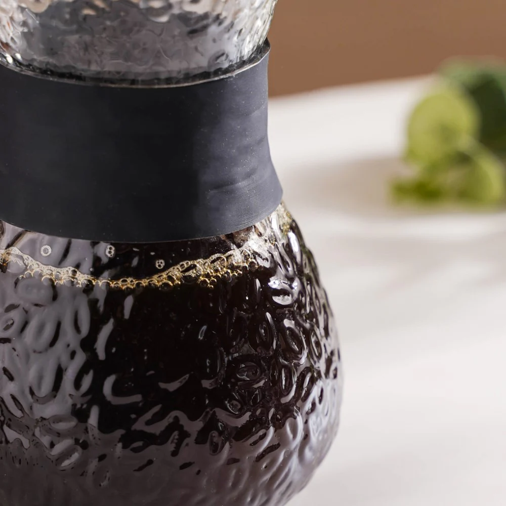 Textured Glass Manual Drip Coffee Maker Pot 900ml - Image 3