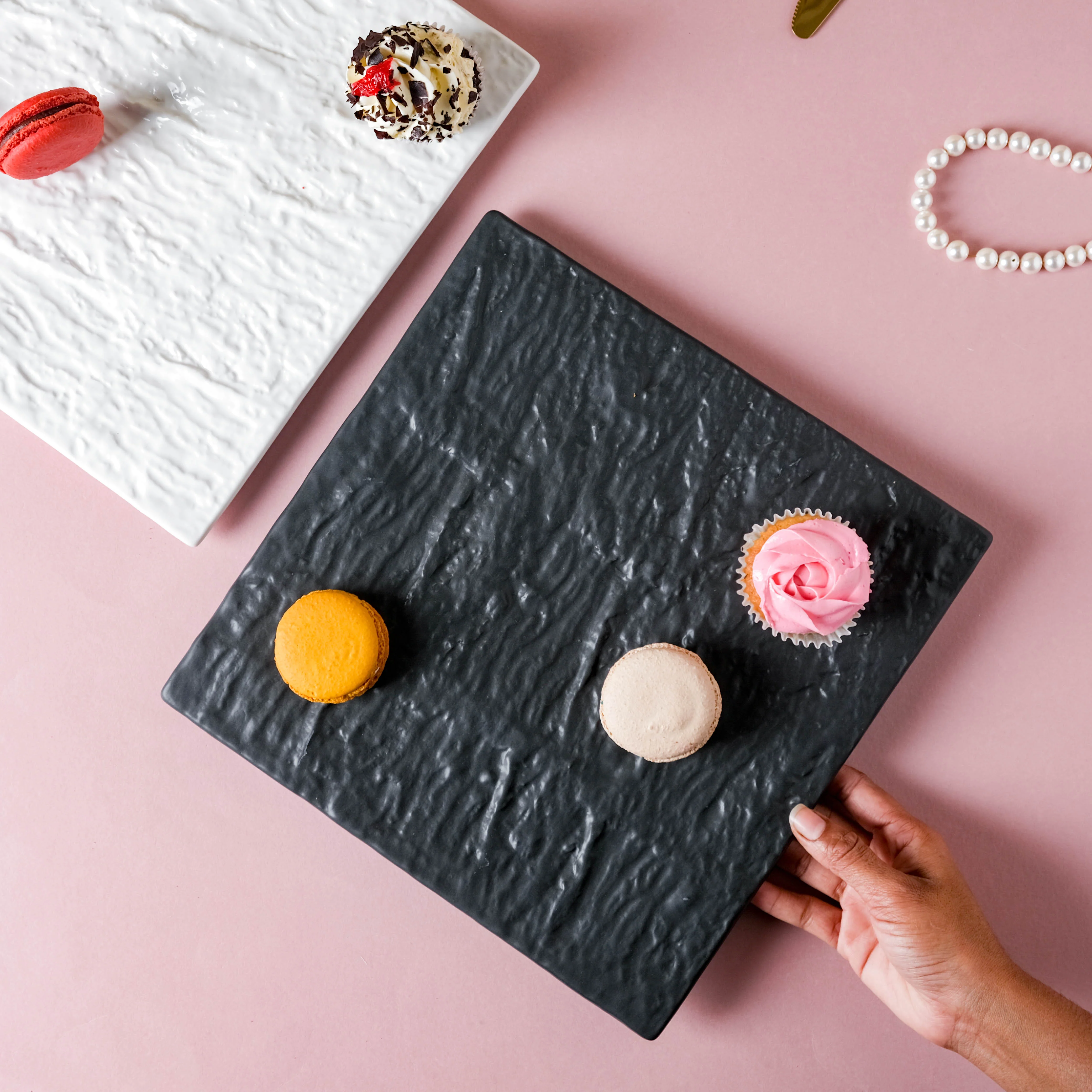 Textured Square Platter - Image 4