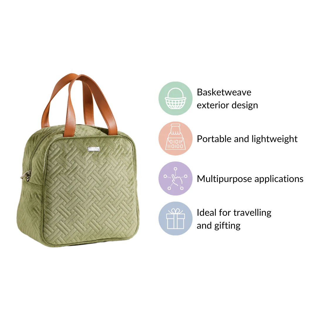 Thermal Insulated Travel Lunch Bag Green - Image 6