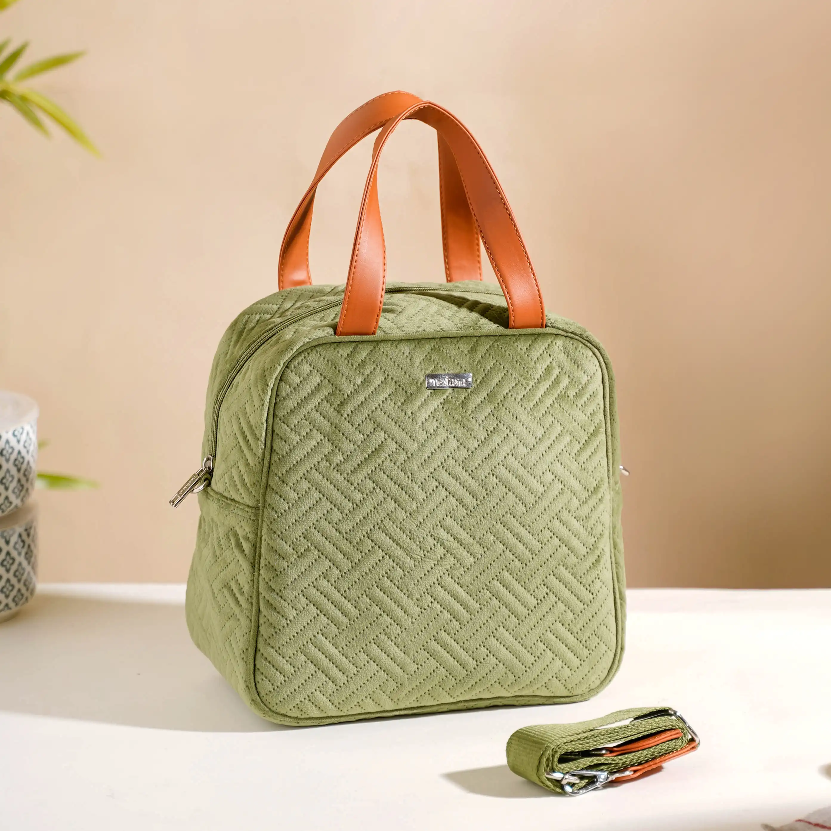 Thermal Insulated Travel Lunch Bag Green - Image 9