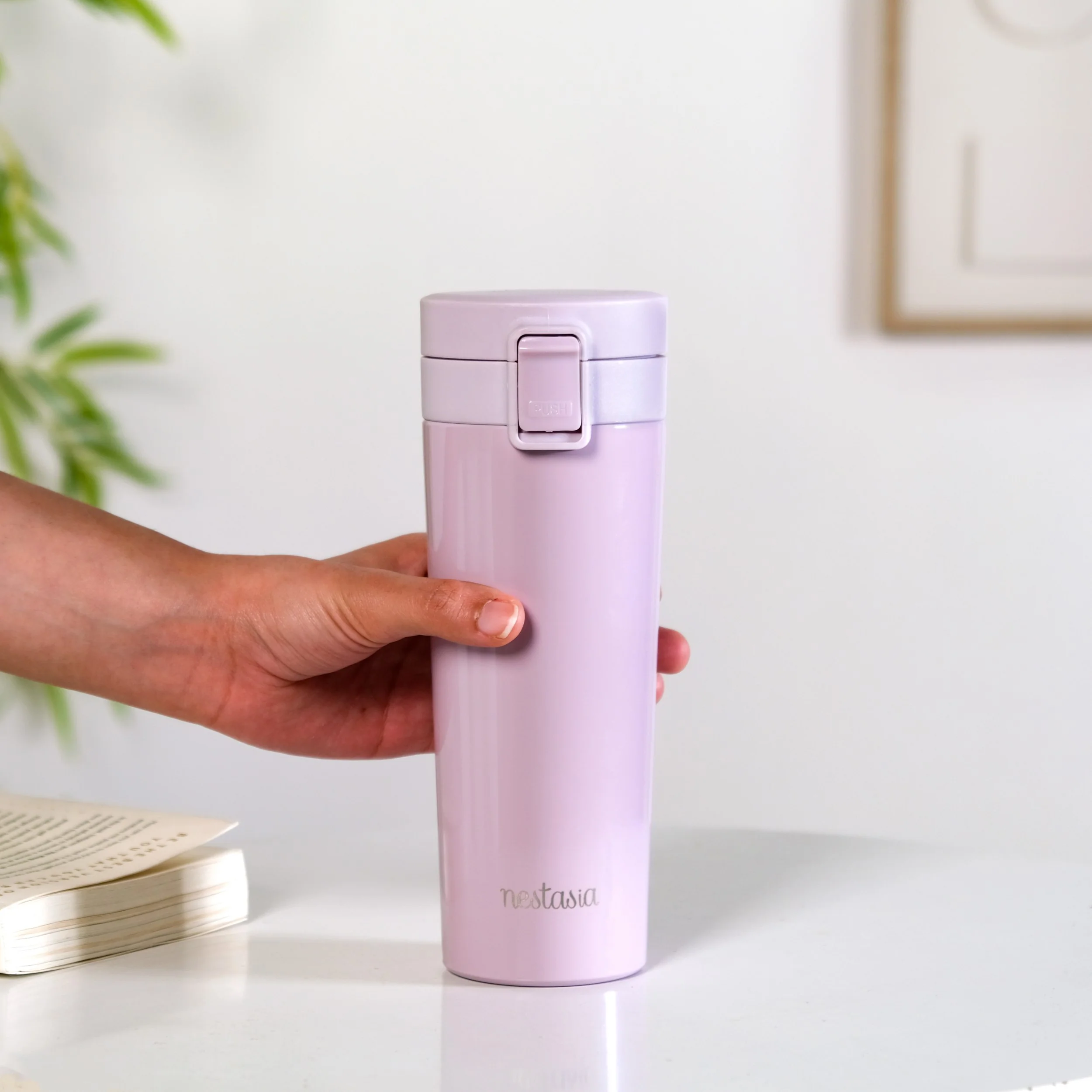 Thermox Vacuum Insulated Water Bottle With Strainer Lilac Mist 450ml - Image 2