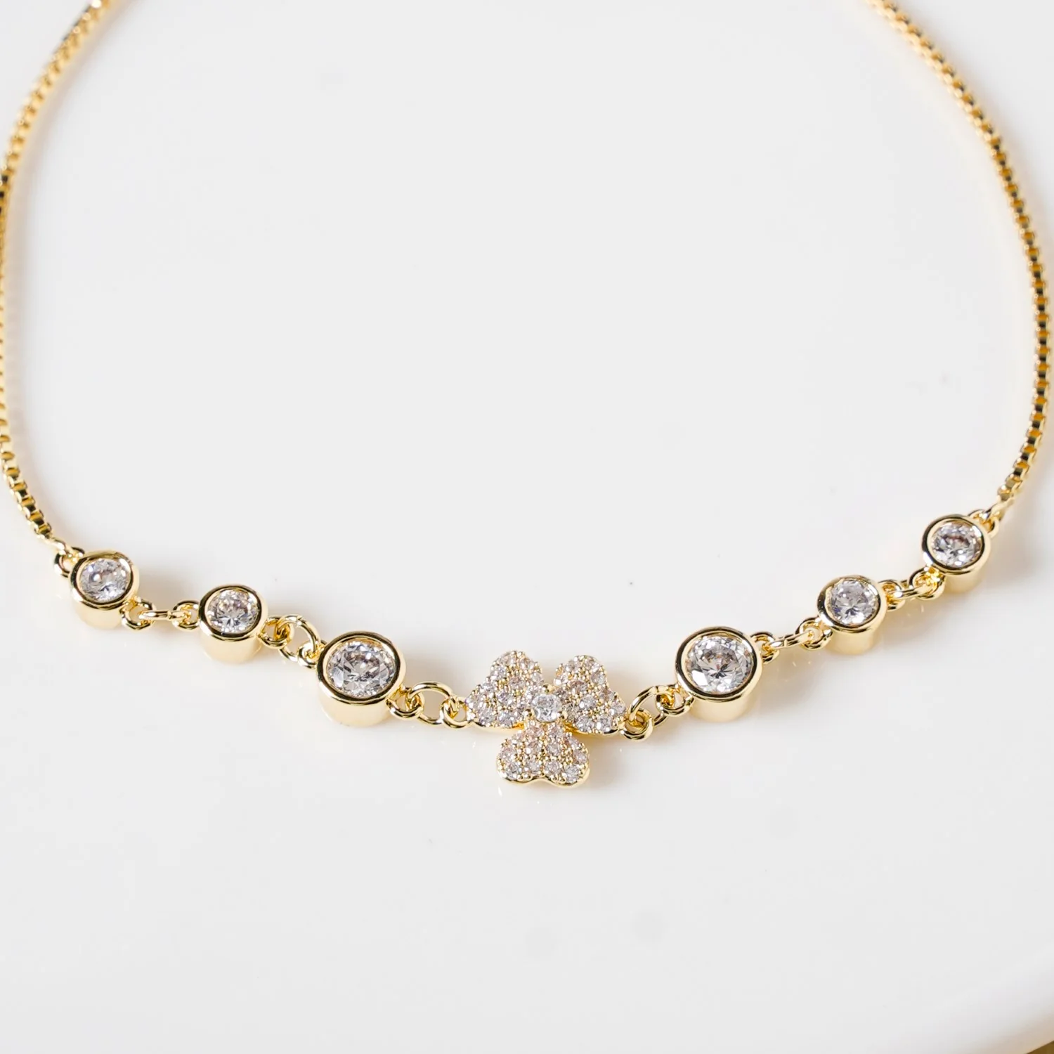 Three Leaf Clover Charm Bracelet - Image 5