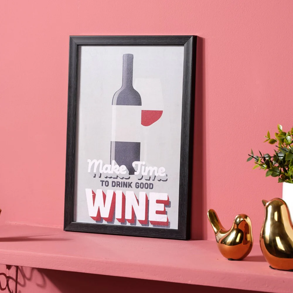 Time For Wine Framed Poster 13x9 Inch - Image 6