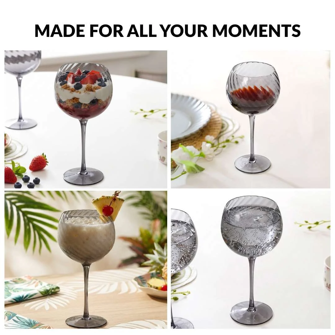Tinted Balloon Wine Glass Goblet Set Of 2 580ml - Image 6