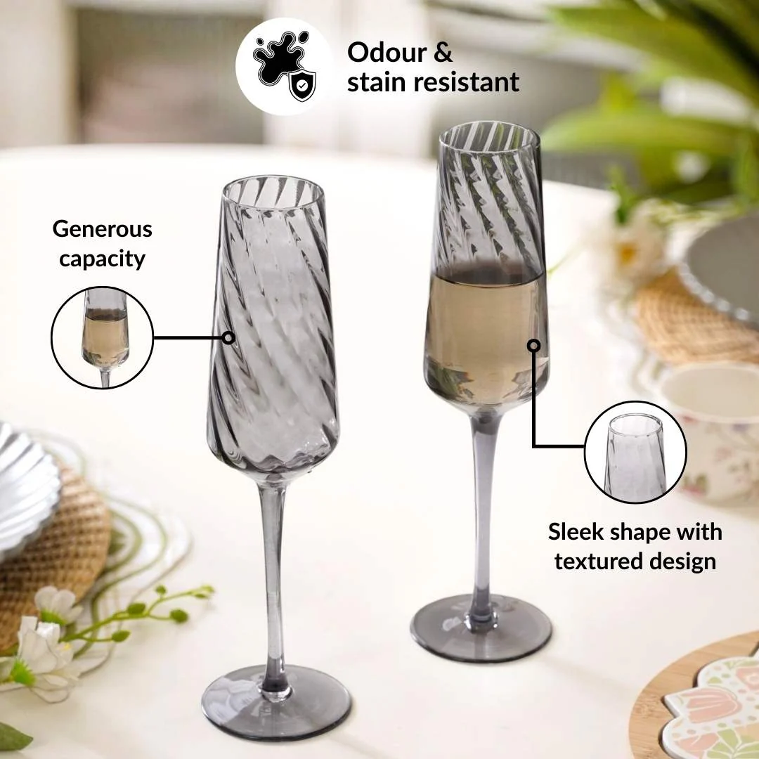 Tinted Champagne Glass Set Of 2 240ml - Image 5