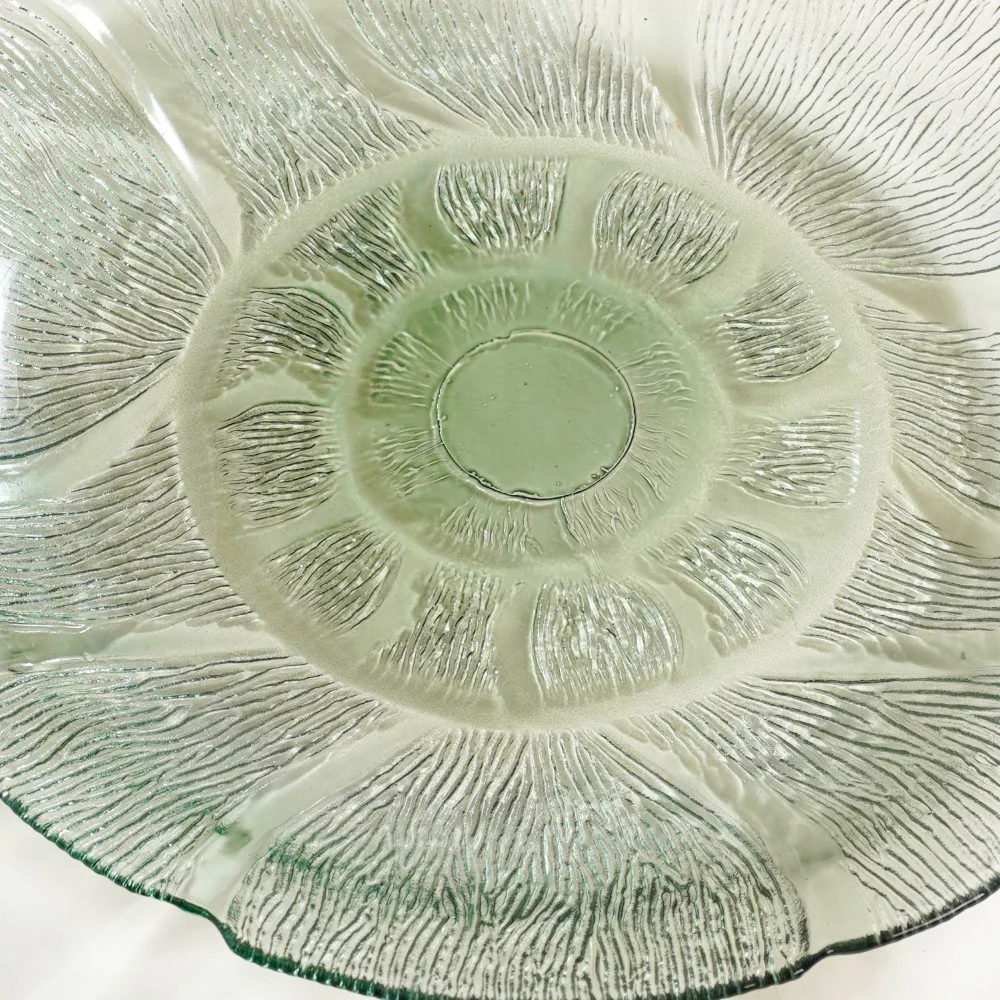 Tinted Glass Dinner Plate Set Of 6 Olive Green 25cm - Image 6