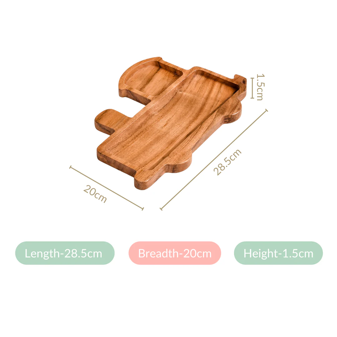 Toy Train Wooden Serving Platter 11 Inch - Image 4