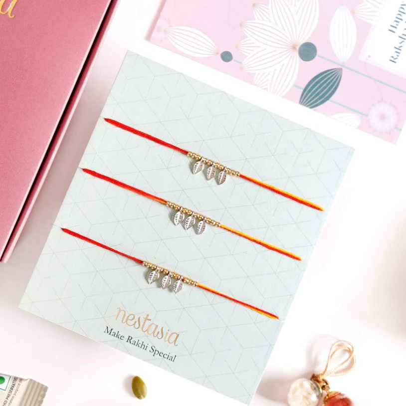 Traditional Moli Rakhi Gift Hamper Set Of 5 With Card And Box