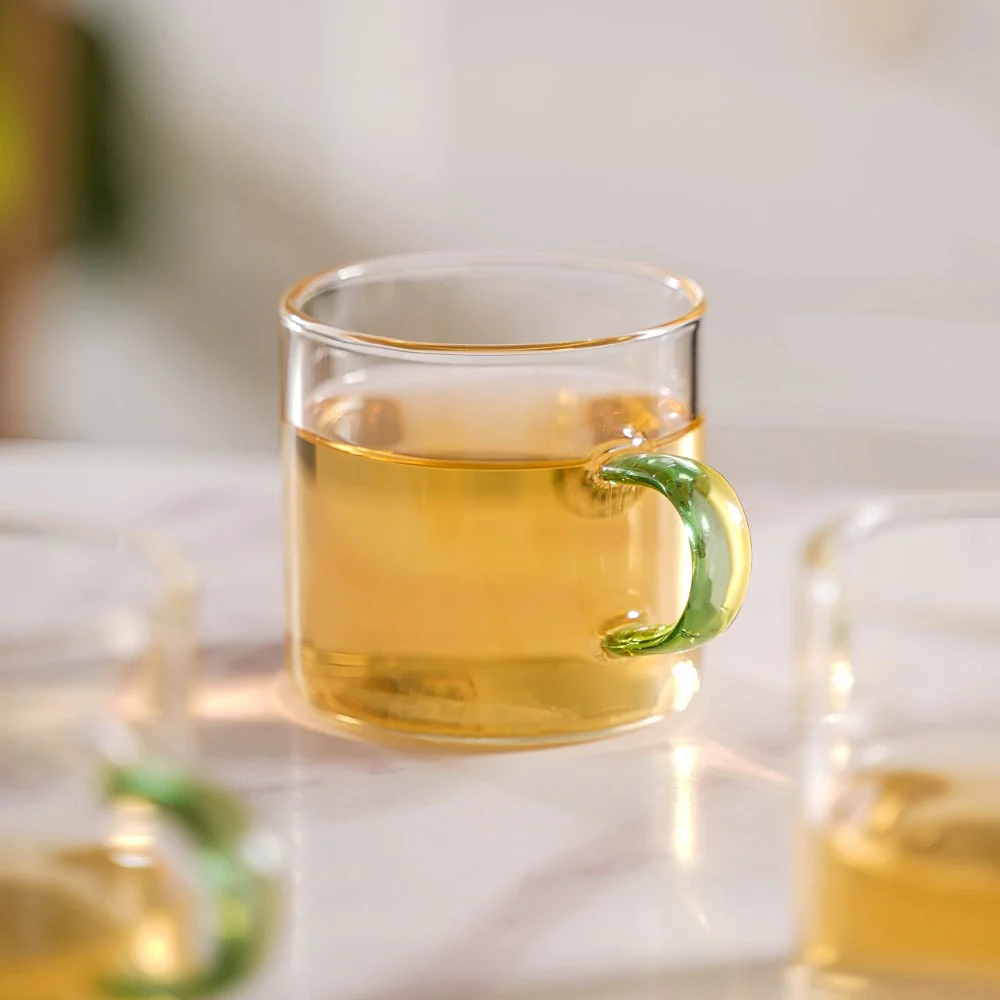 Transparent And Green Cup Set of 6 - Image 6