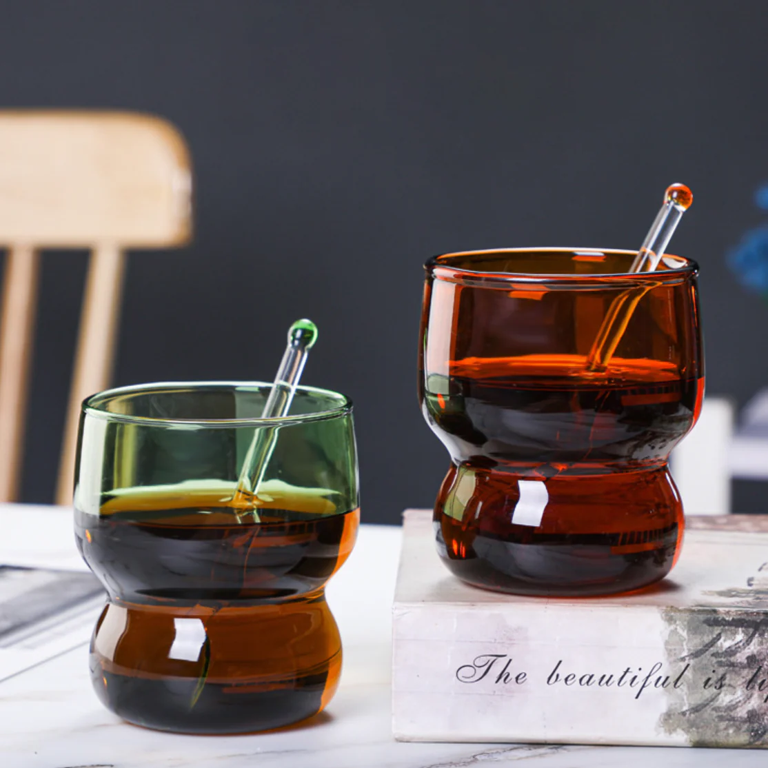 Transparent Borosilicate Glass Tumbler Amber - Image 11