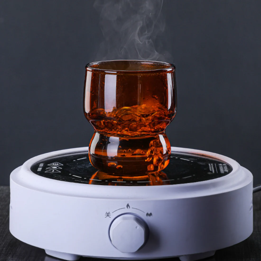 Transparent Borosilicate Glass Tumbler Amber - Image 7