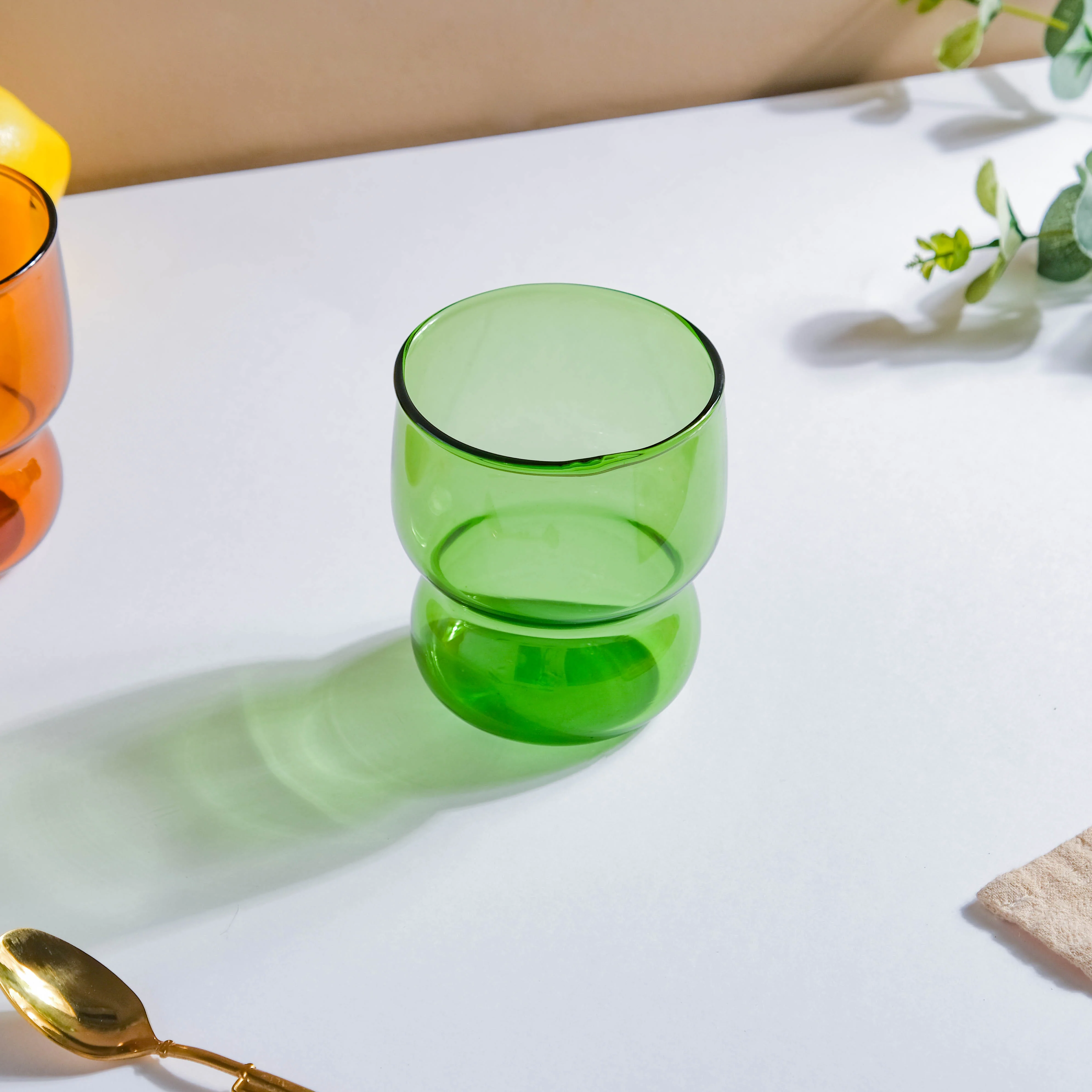 Transparent Borosilicate Glass Tumbler Green - Image 5