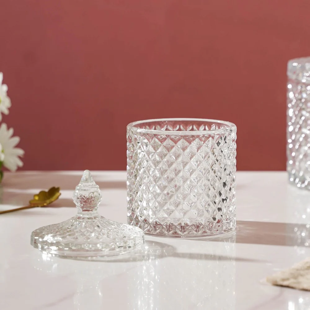 Transparent Crystal Glass Small Candy Jar 250 ml - Image 3