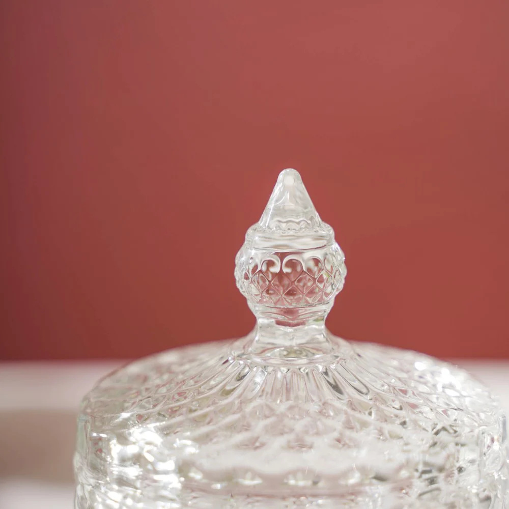 Transparent Crystal Glass Small Candy Jar 250 ml - Image 8