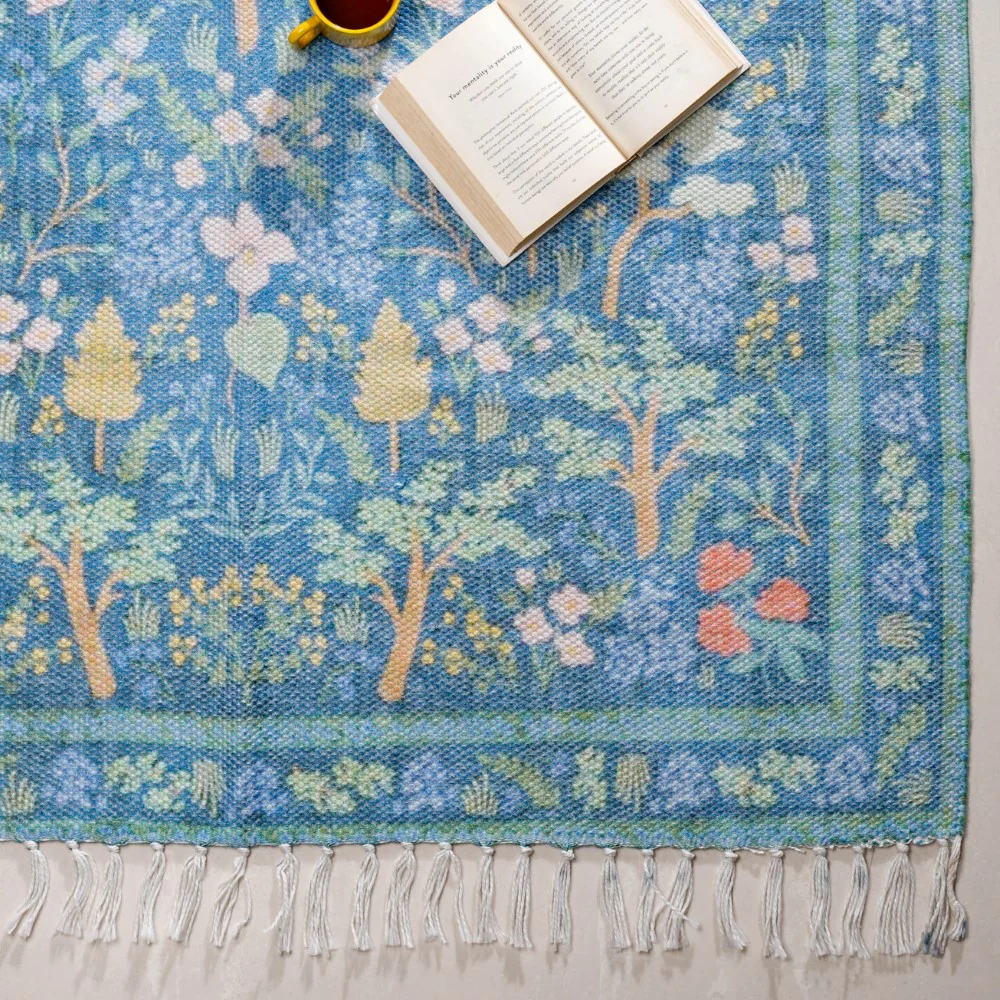 Tree Grove Floor Carpet Blue - Image 3