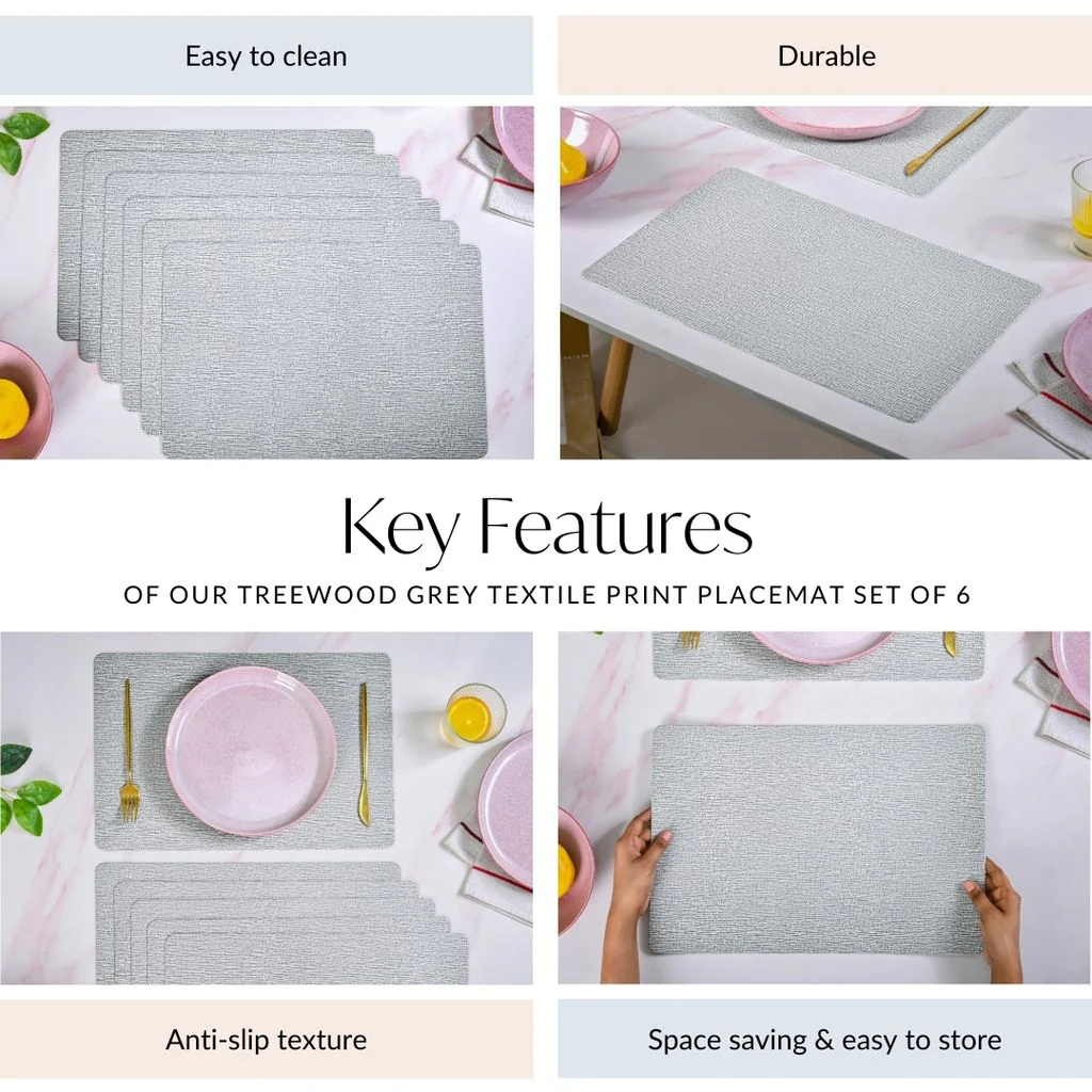 Treewood Grey Placemat Set Of 6 - Image 5