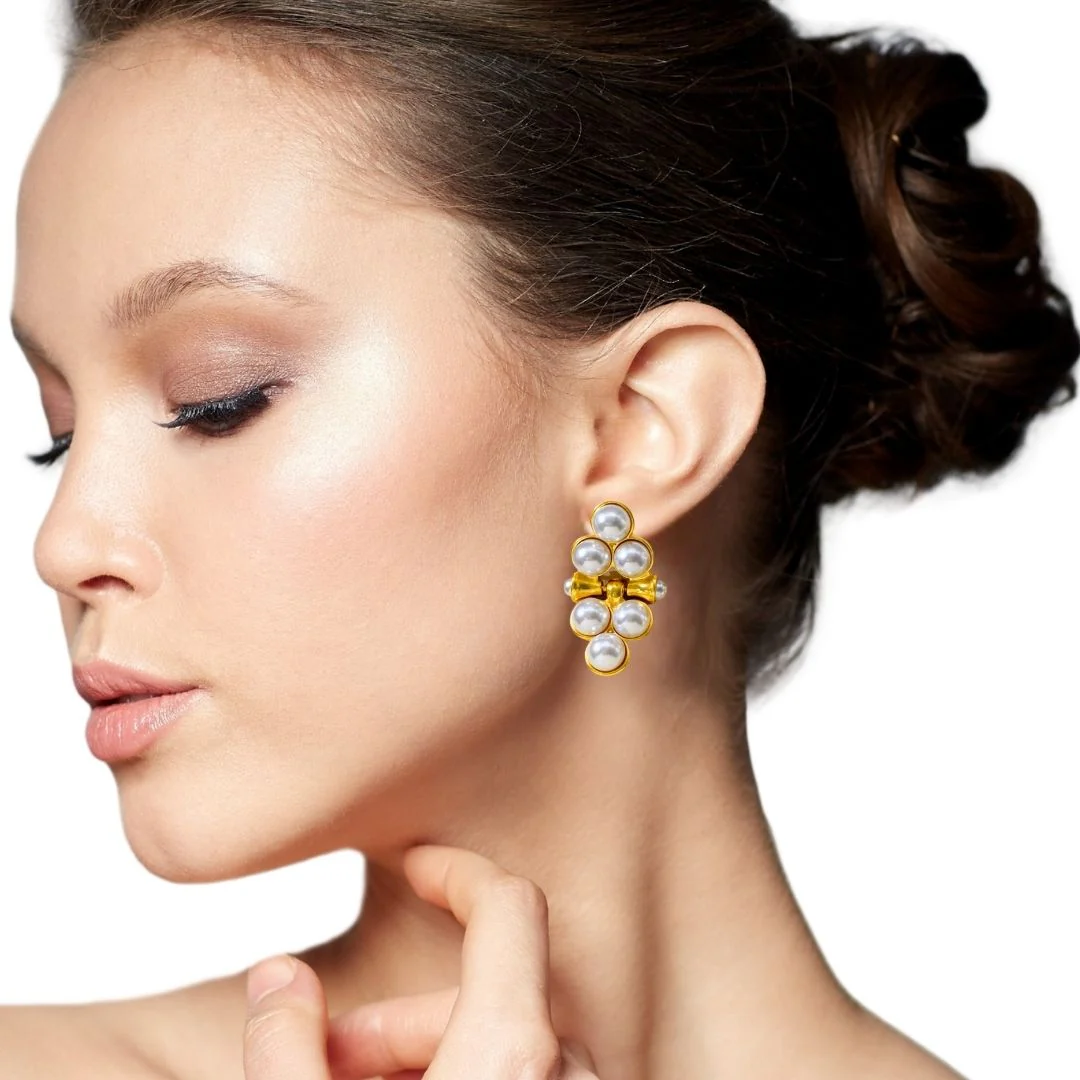 Triad Of Pearls Earrings - Image 5