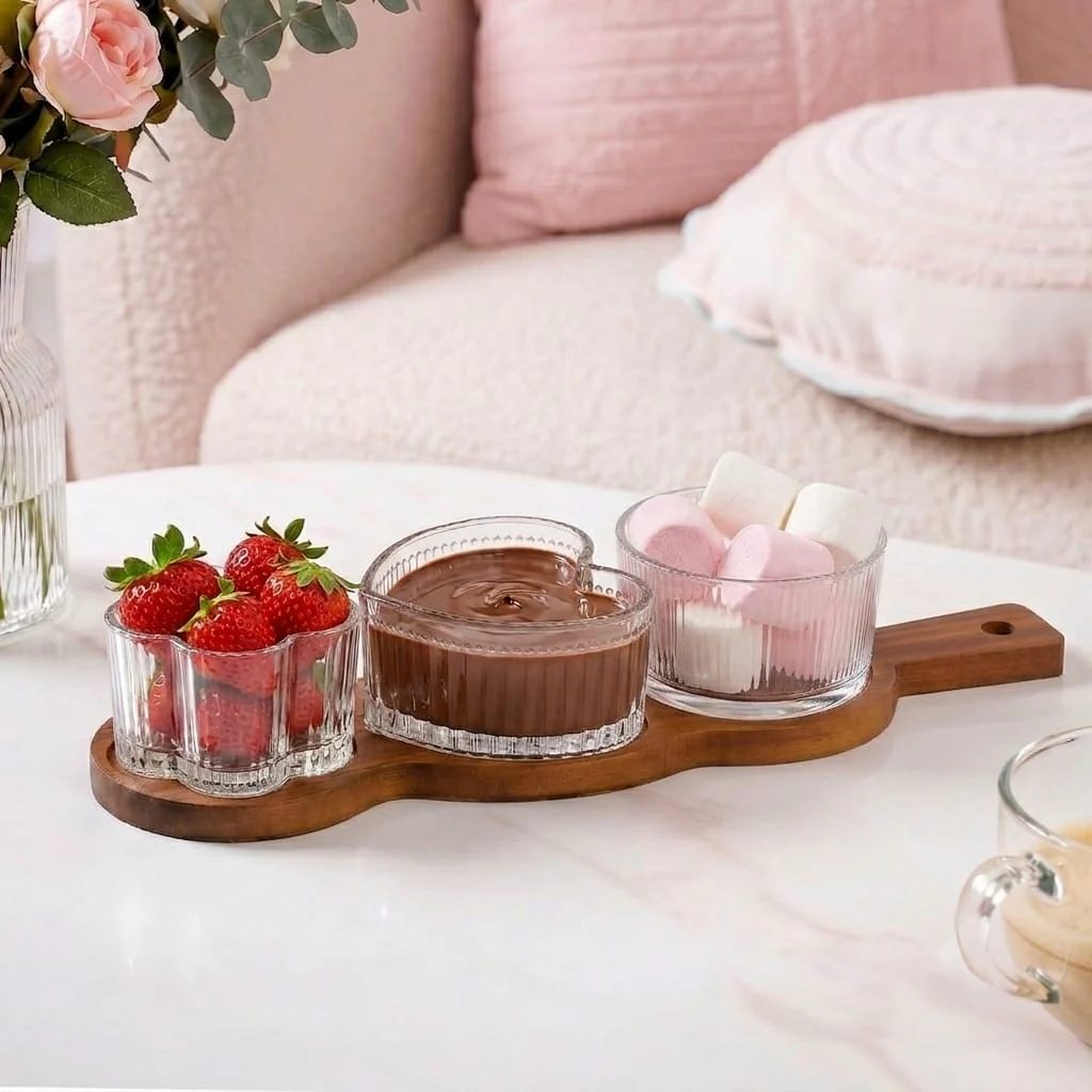 Triple Treat Platter With Bowl Set Of 4