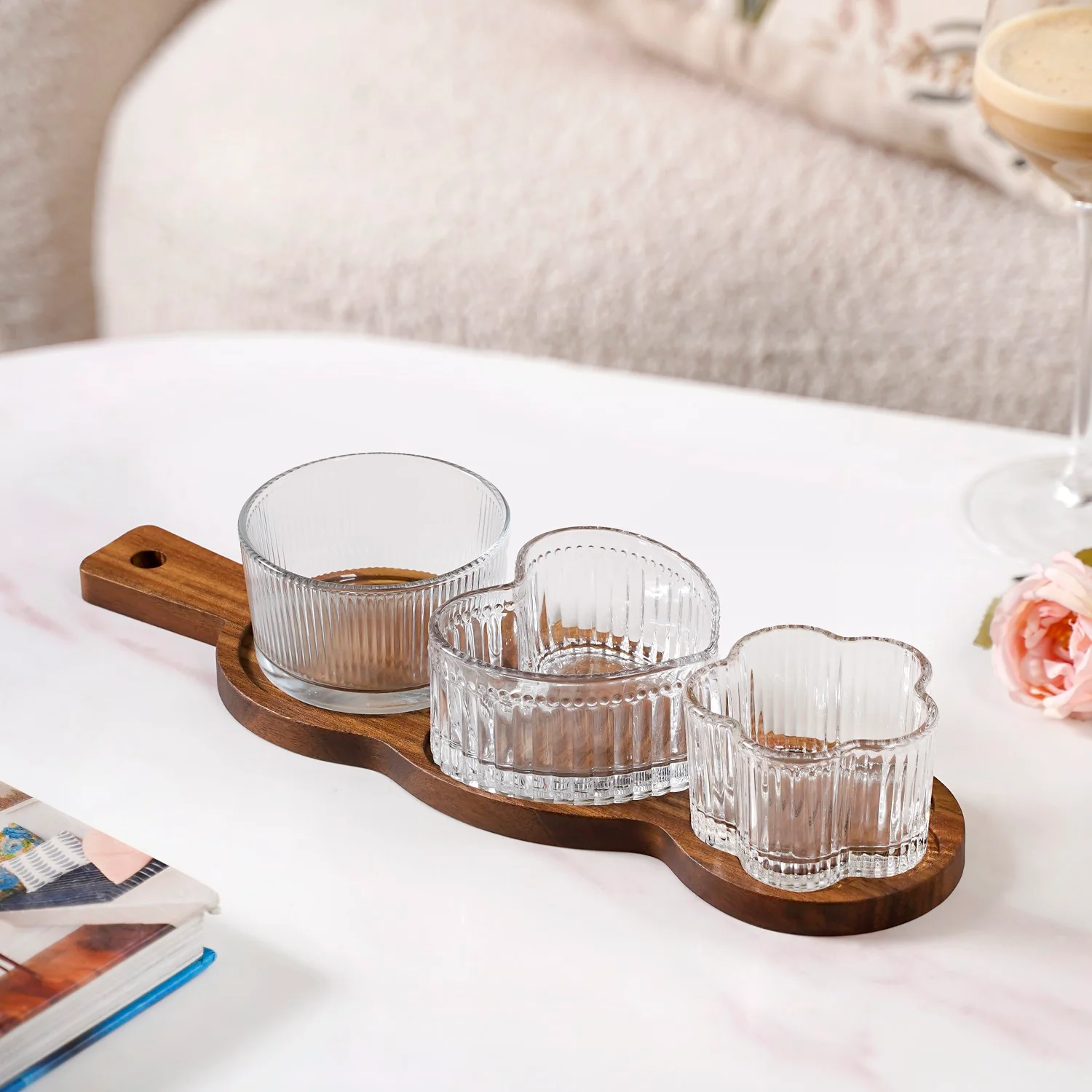 Triple Treat Platter With Bowl Set Of 4 - Image 6
