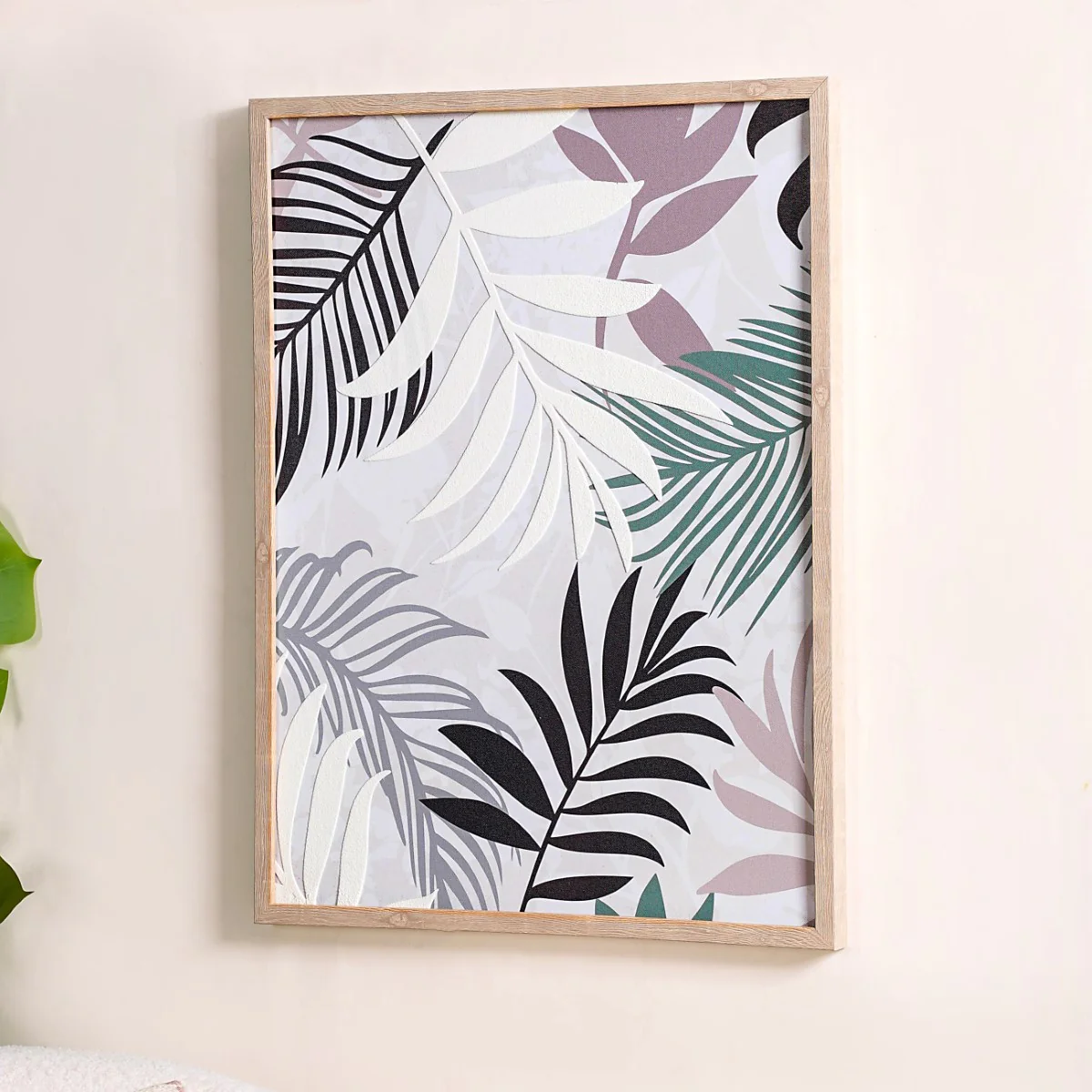 Tropic Embossed And Printed Canvas Wall Art Frame 23x17 Inch - Image 6