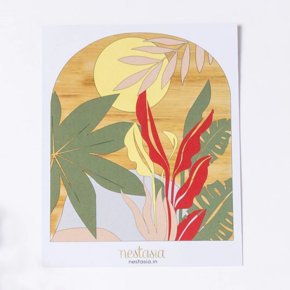 Tropical Flora Wooden DIY Paint Kit 13x10 Inch - Image 2
