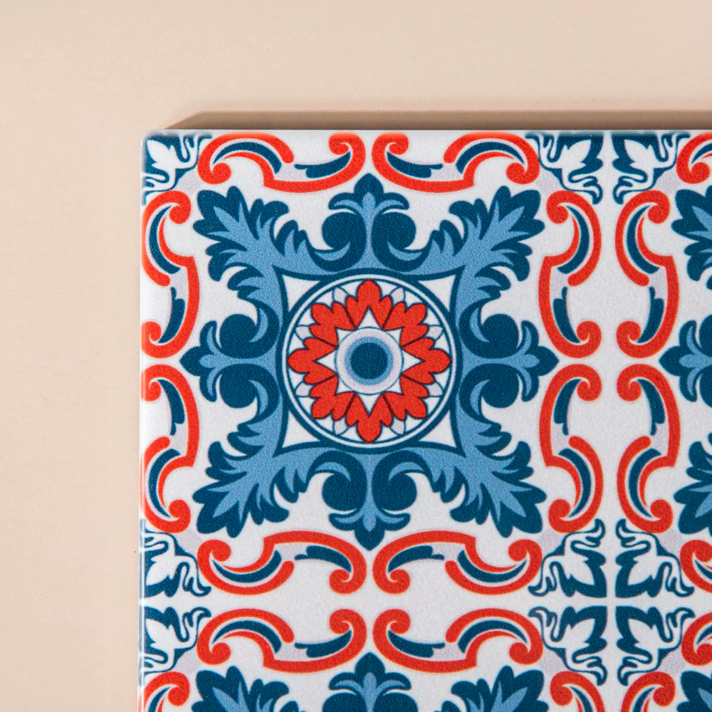Turkish Patterned Ceramic Square Trivet - Image 5