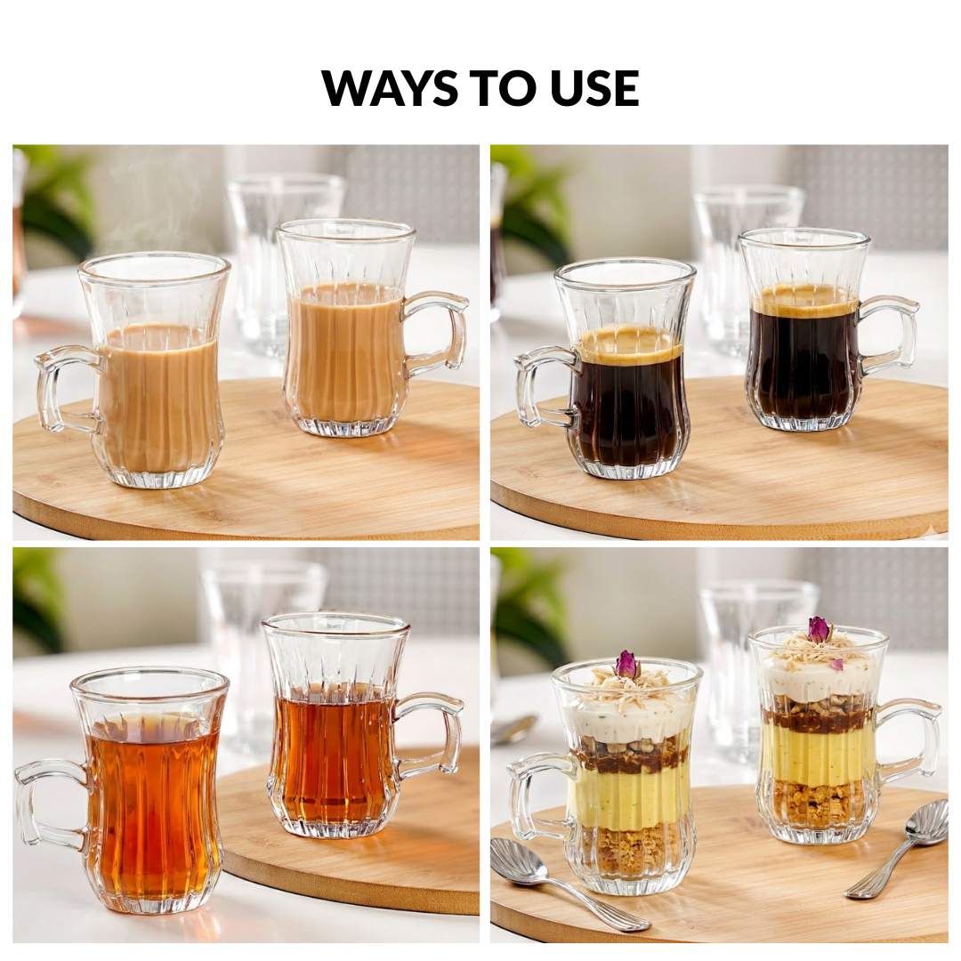 Turkish Tea Cup Set Of 6 150ml - Image 6