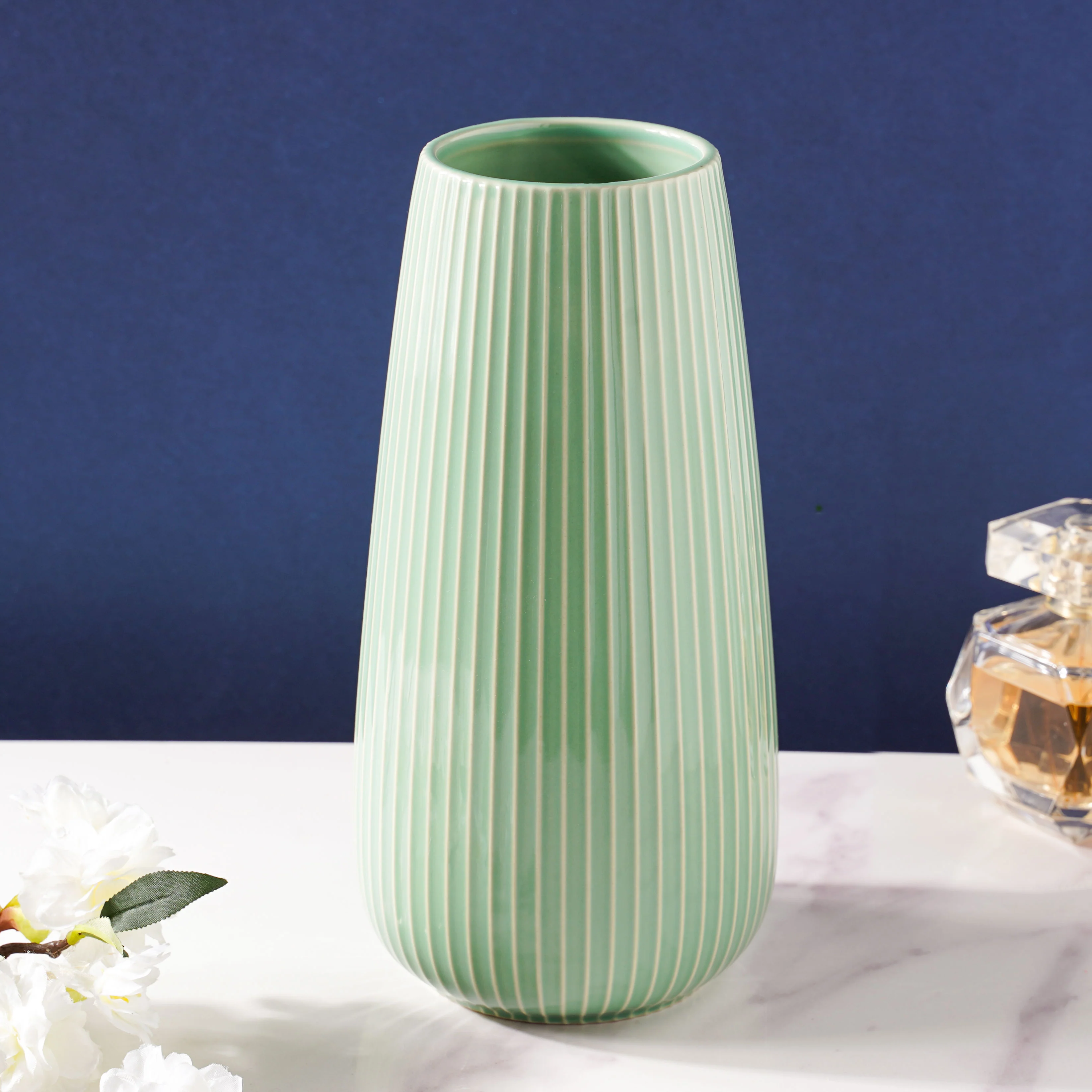 Turquoise Flower Vase - Image 4