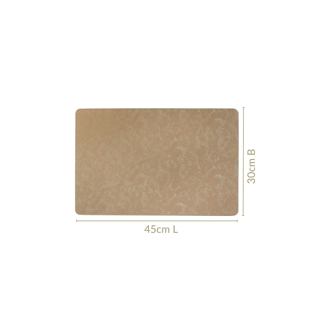 Tuscany Brown Embossed Table Mat Set Of 6 - Image 4