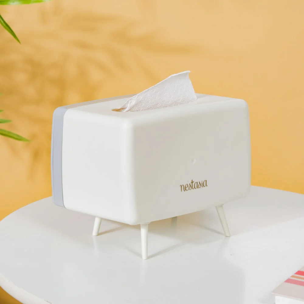 TV Tissue Box With Stand White - Image 12
