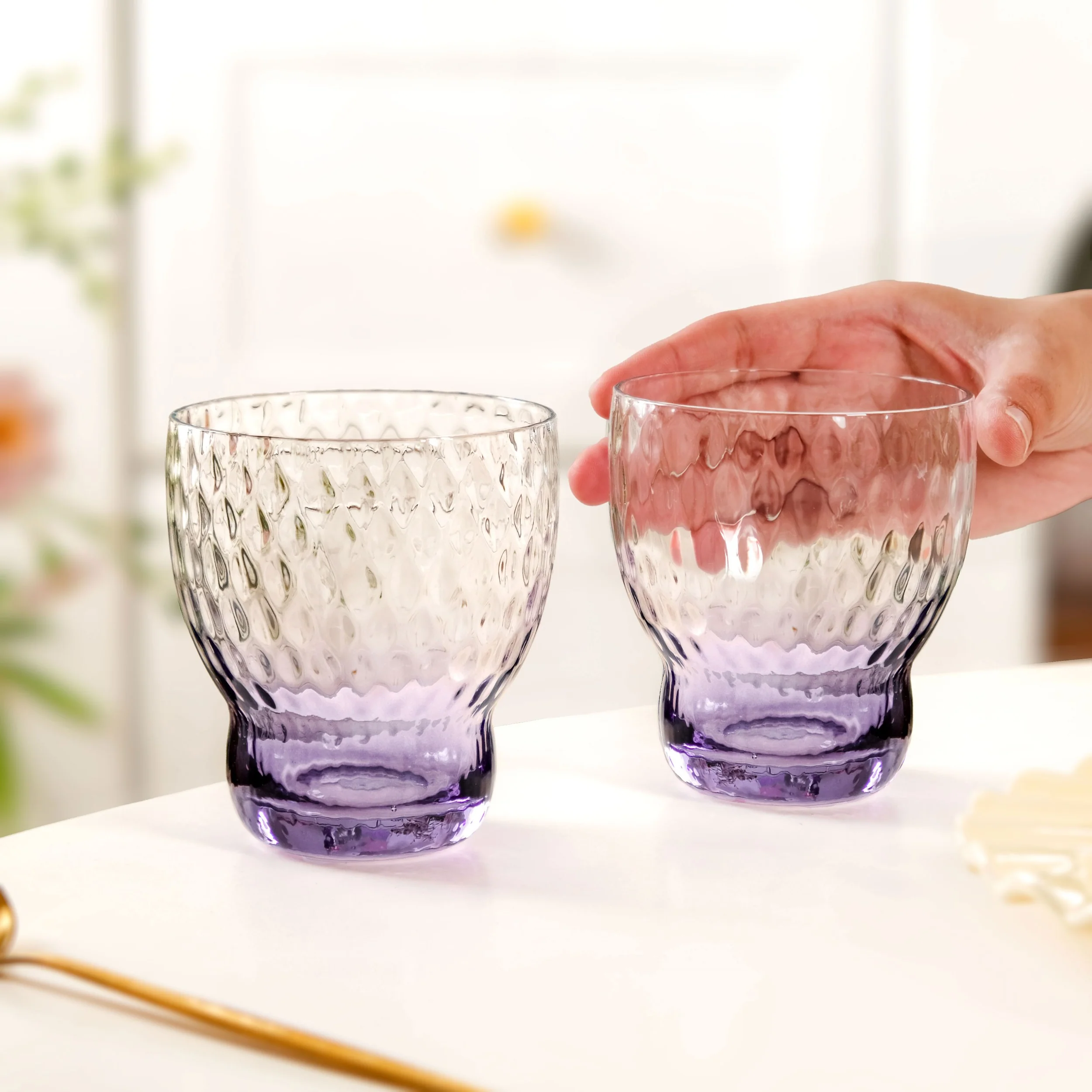 Twilight Embossed Glass Tumbler Set Of 2 360ml - Image 3