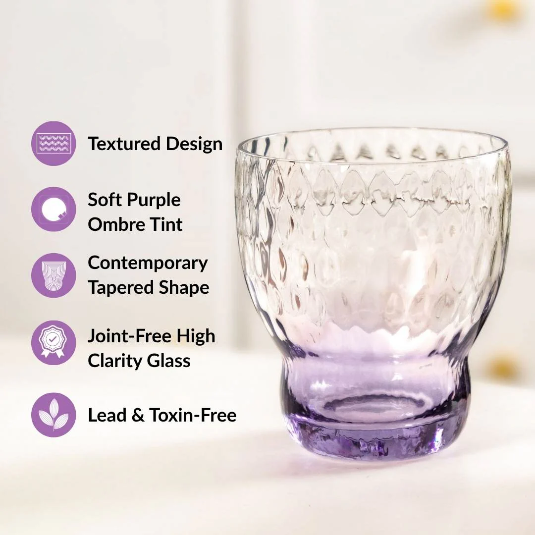 Twilight Embossed Glass Tumbler Set Of 2 360ml - Image 6