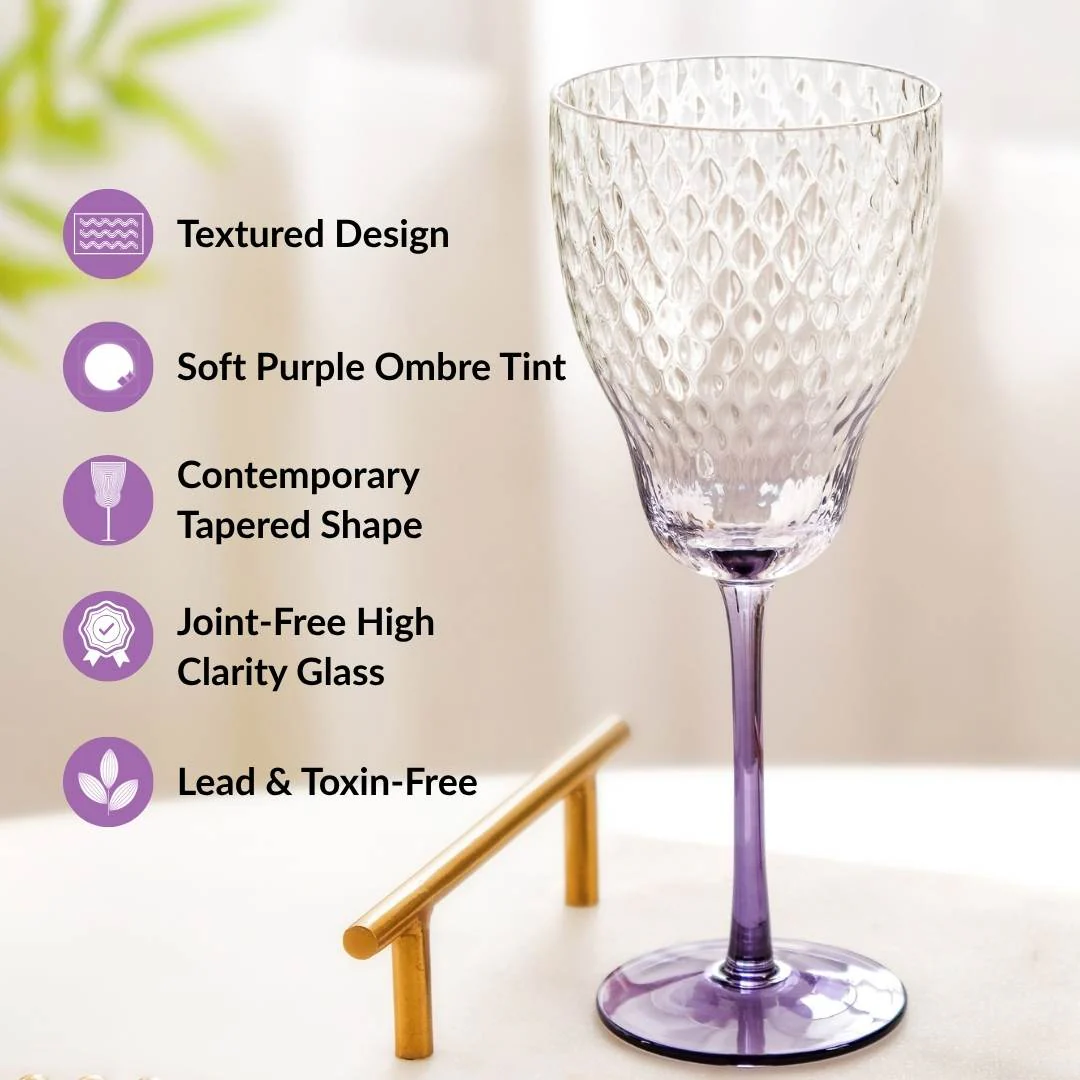Twilight Embossed Wine Glass Set Of 2 360ml - Image 7