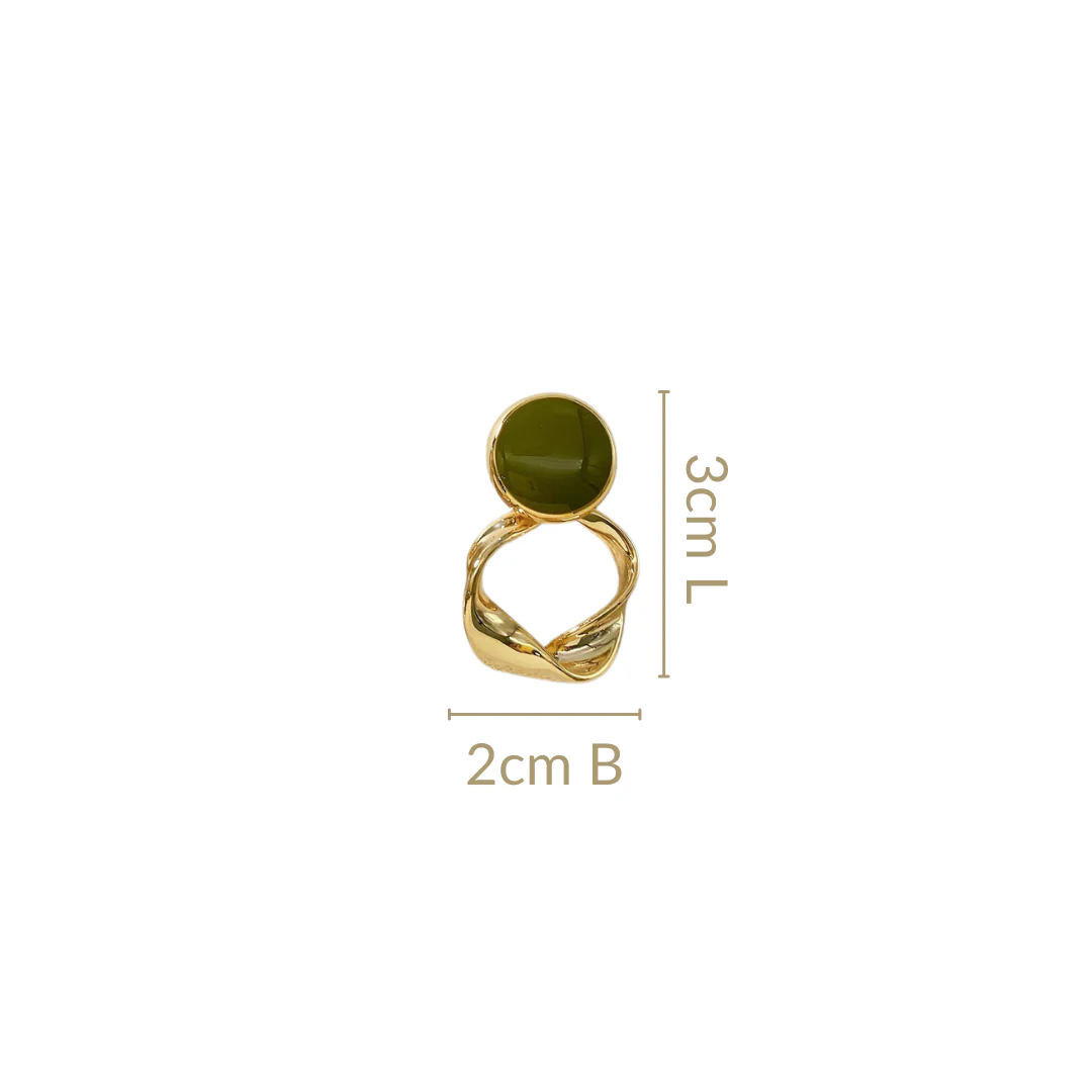 Twisted Grace Earrings Green - Image 3