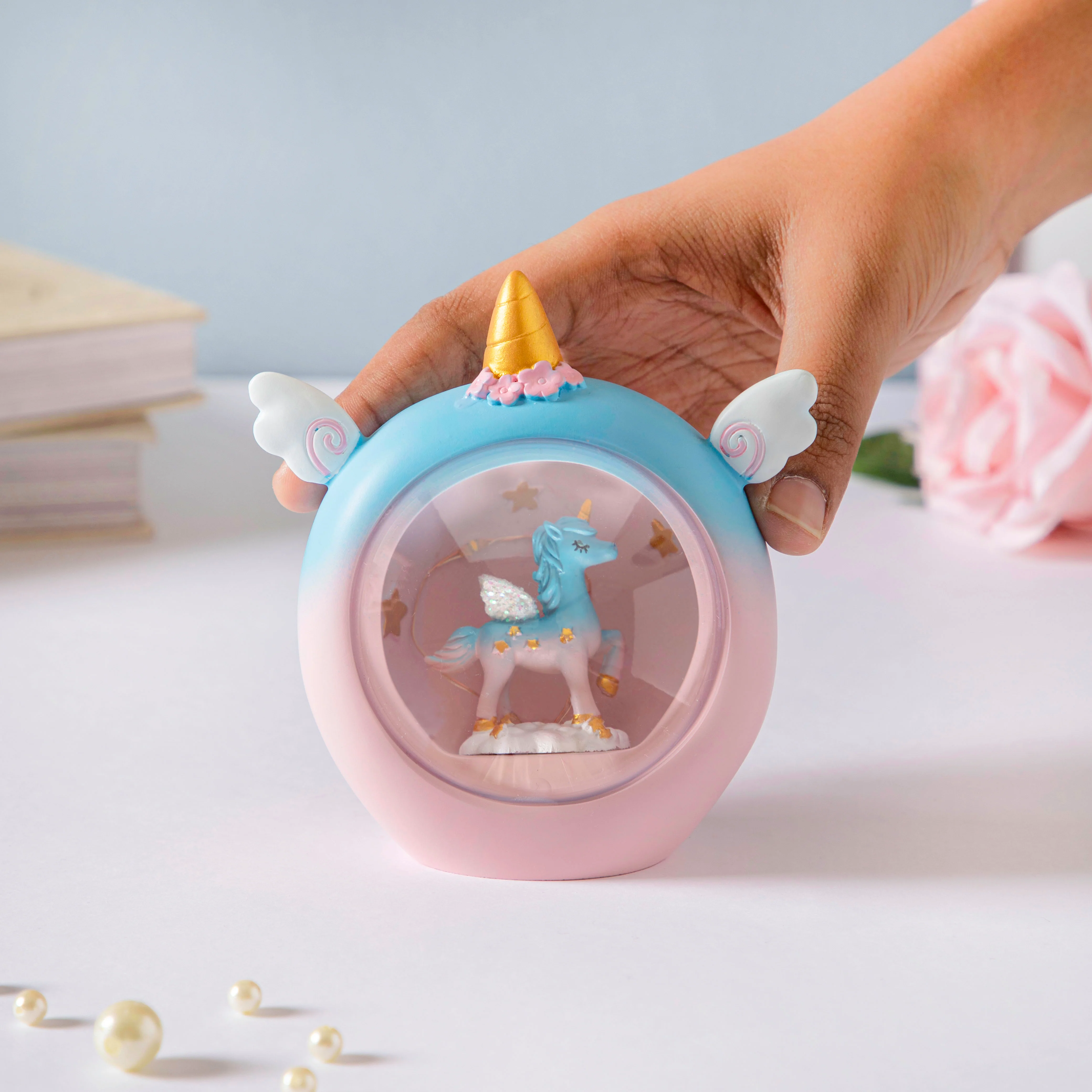 Unicorn Night Lamp Showpiece Blue - Image 2