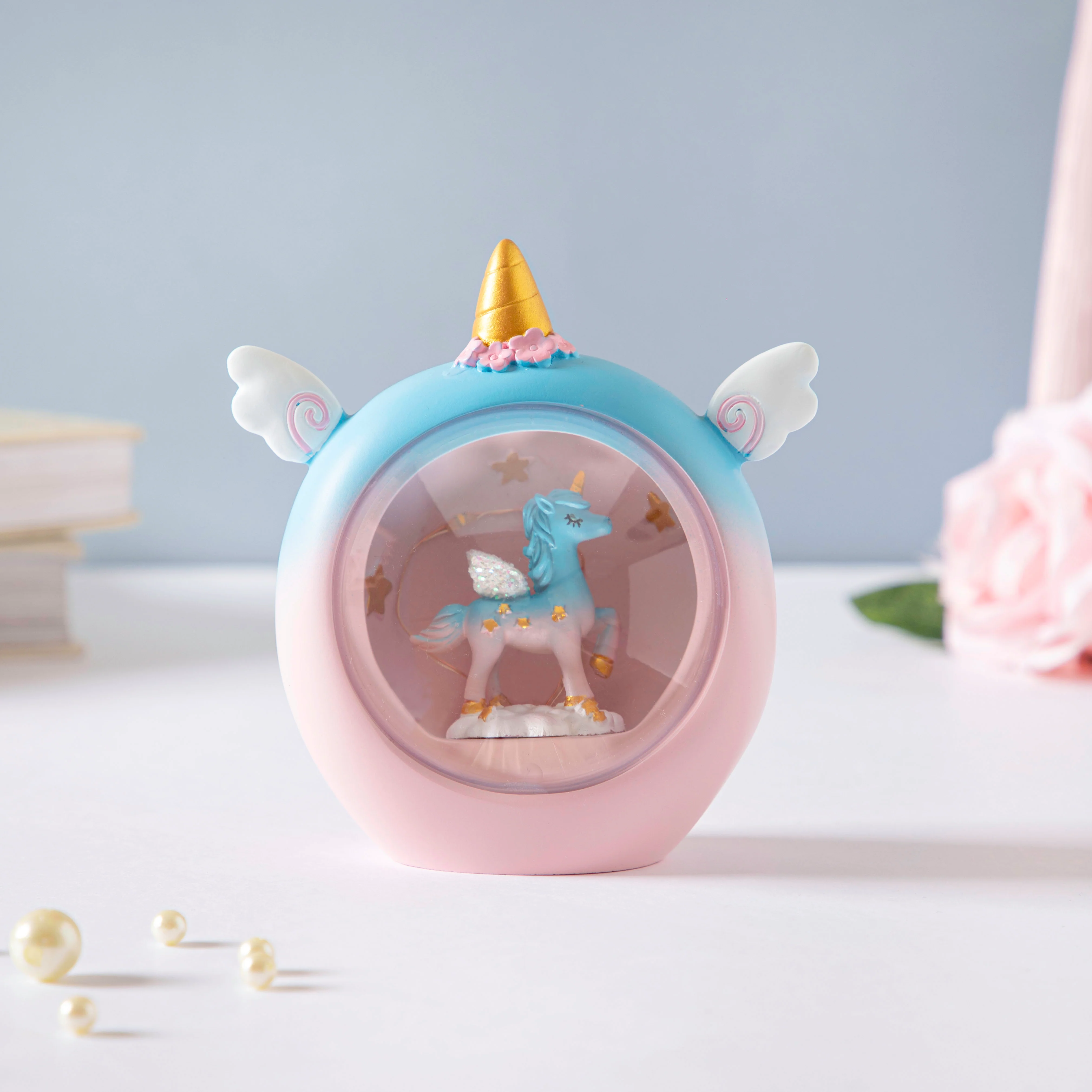 Unicorn Night Lamp Showpiece Blue - Image 3